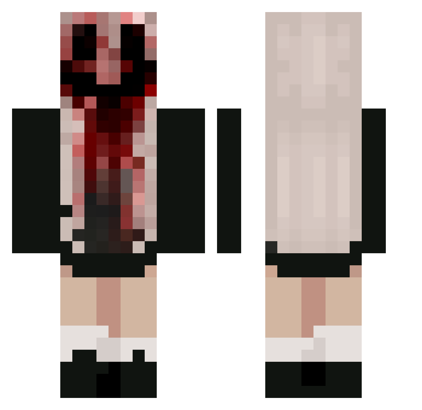 Natsuto28 Minecraft skin, front and back view