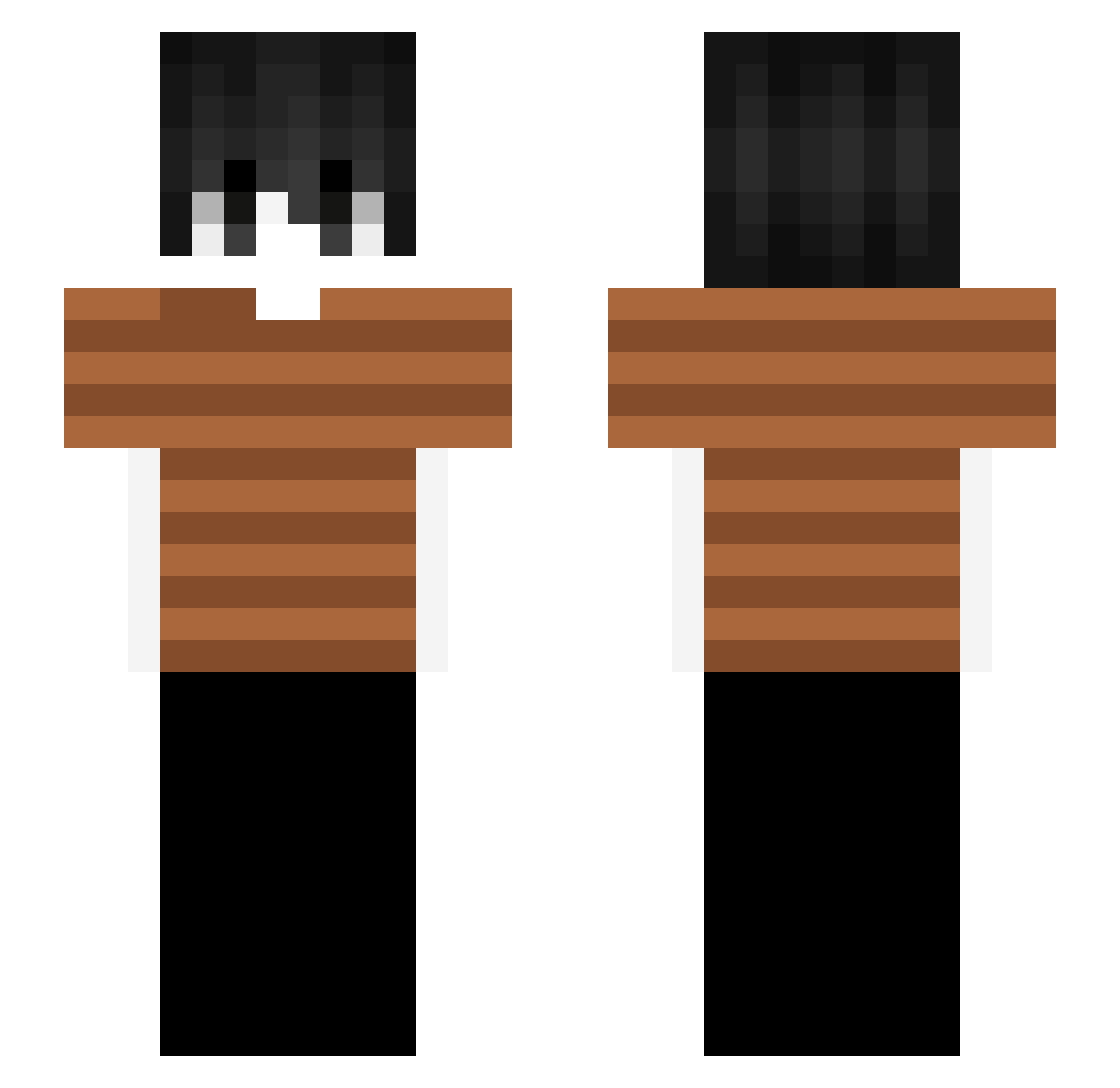 trustgod Minecraft skin, front and back view