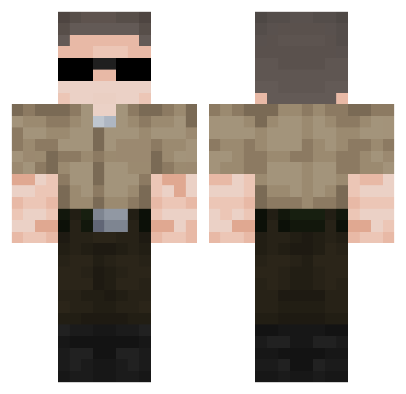arch4ngeI Minecraft skin, front and back view