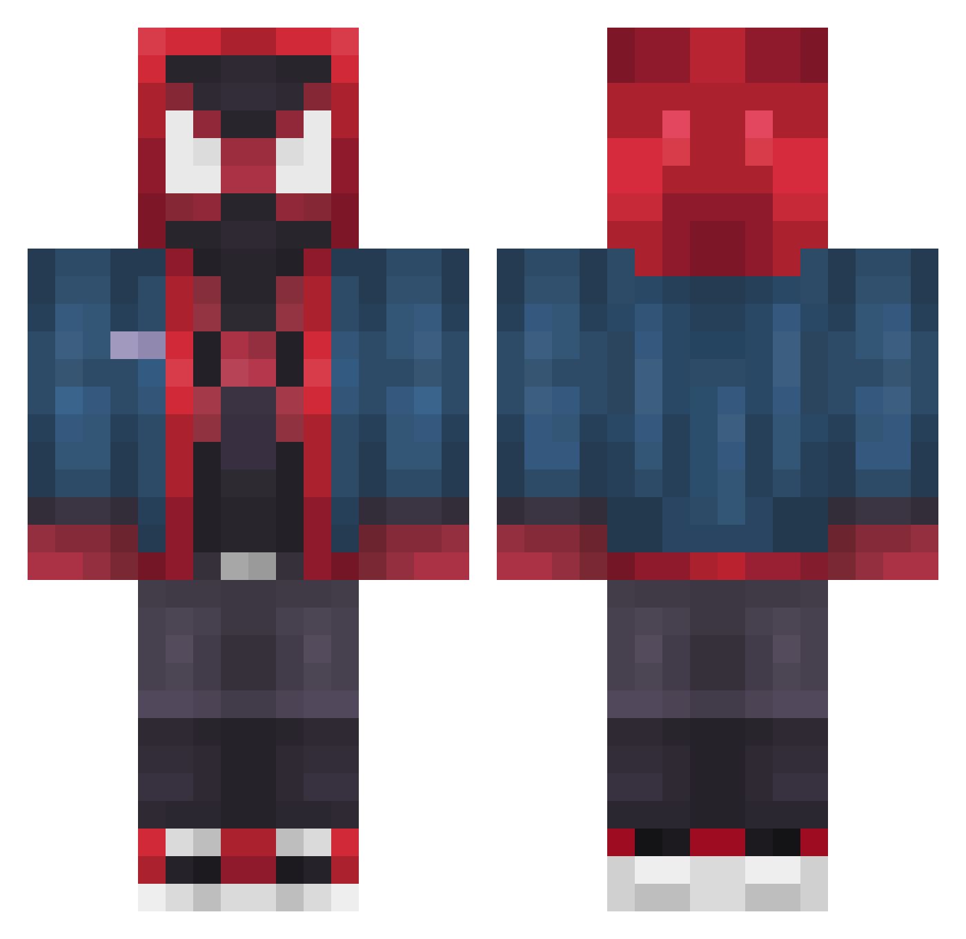 LyonZ28 Minecraft skin, front and back view