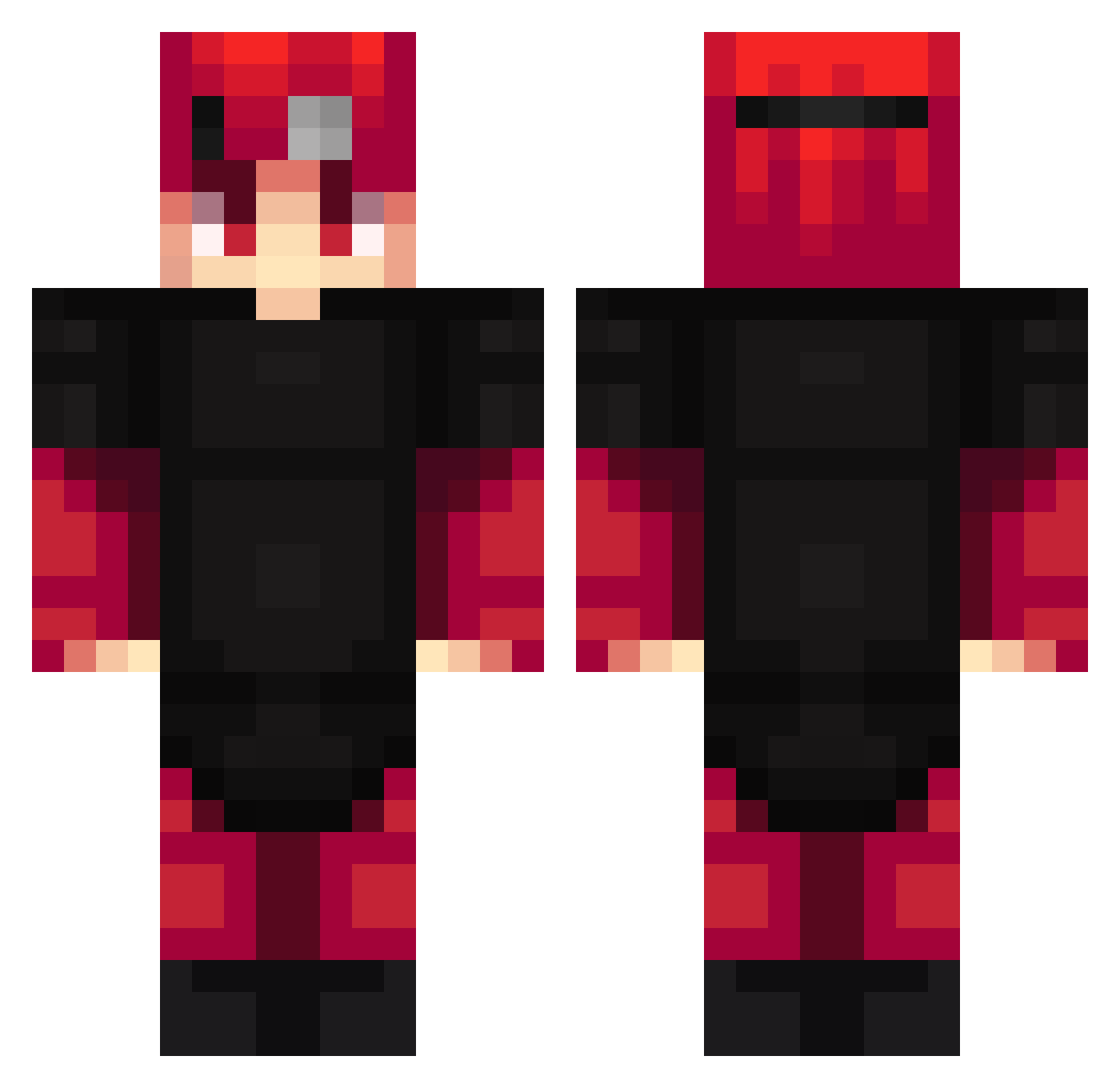 zLyin_ Minecraft skin, front and back view