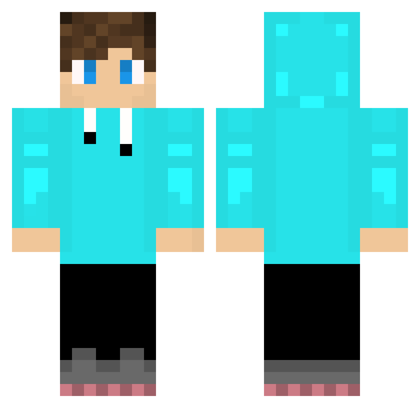 xim88 Minecraft skin, front and back view