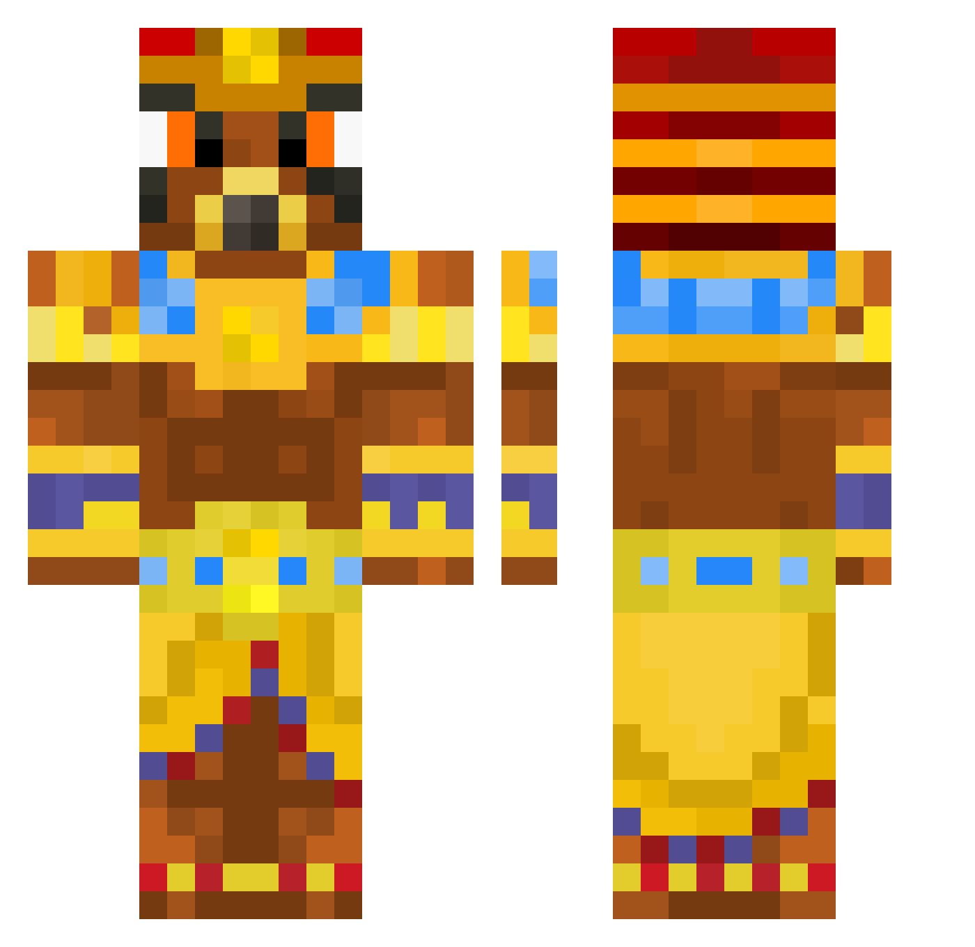 SpiceMan01 Minecraft skin, front and back view