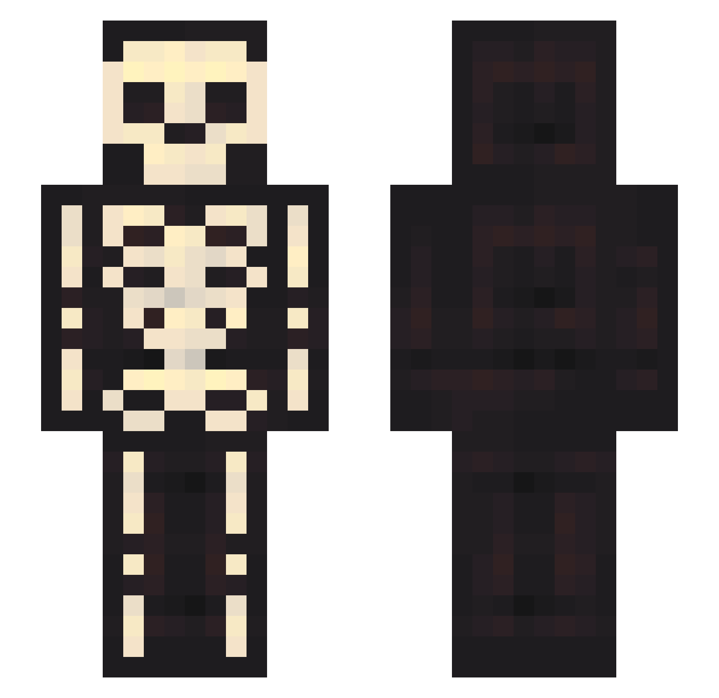 Royler Minecraft skin, front and back view