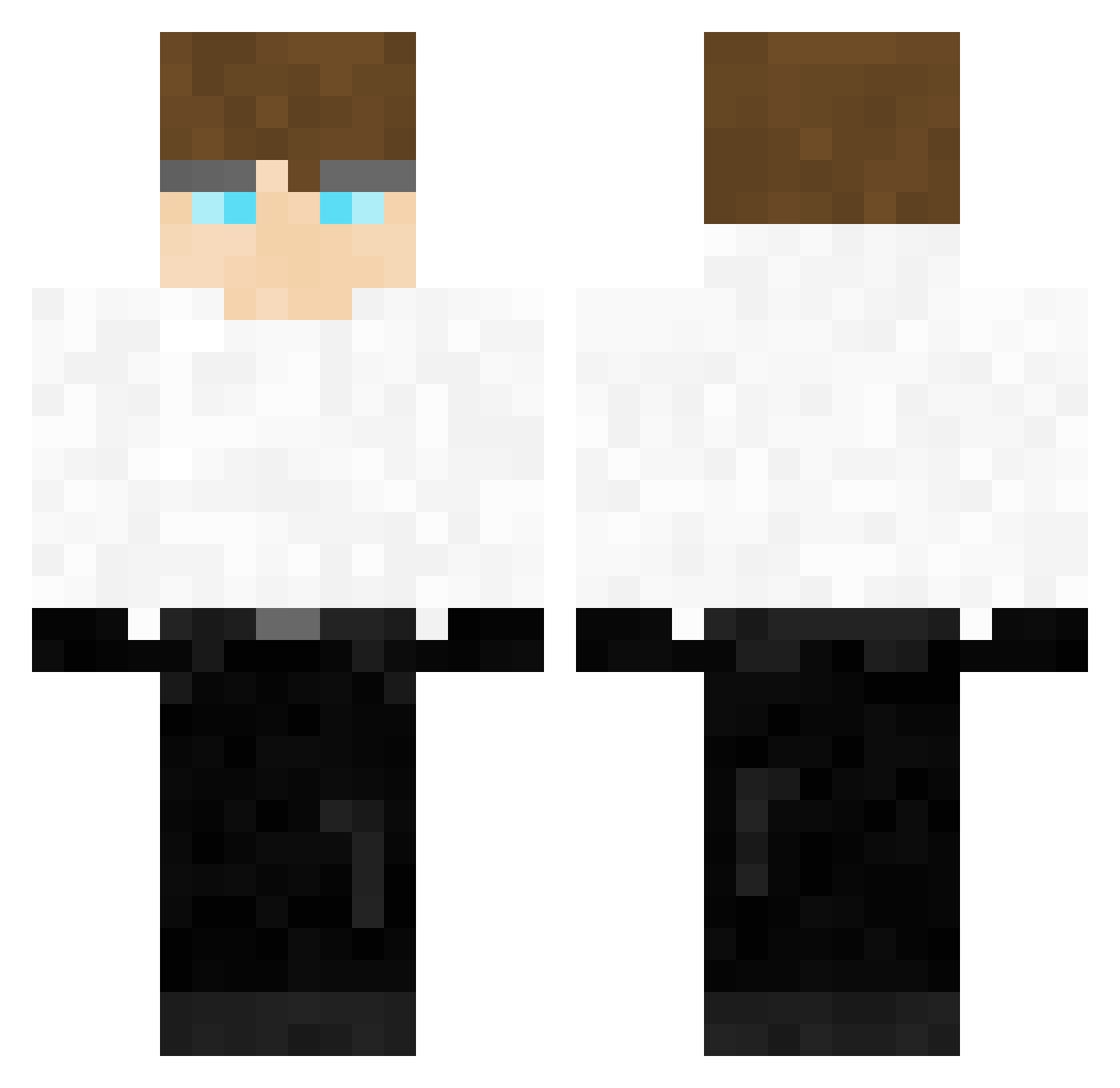 SgtHawk Minecraft skin, front and back view