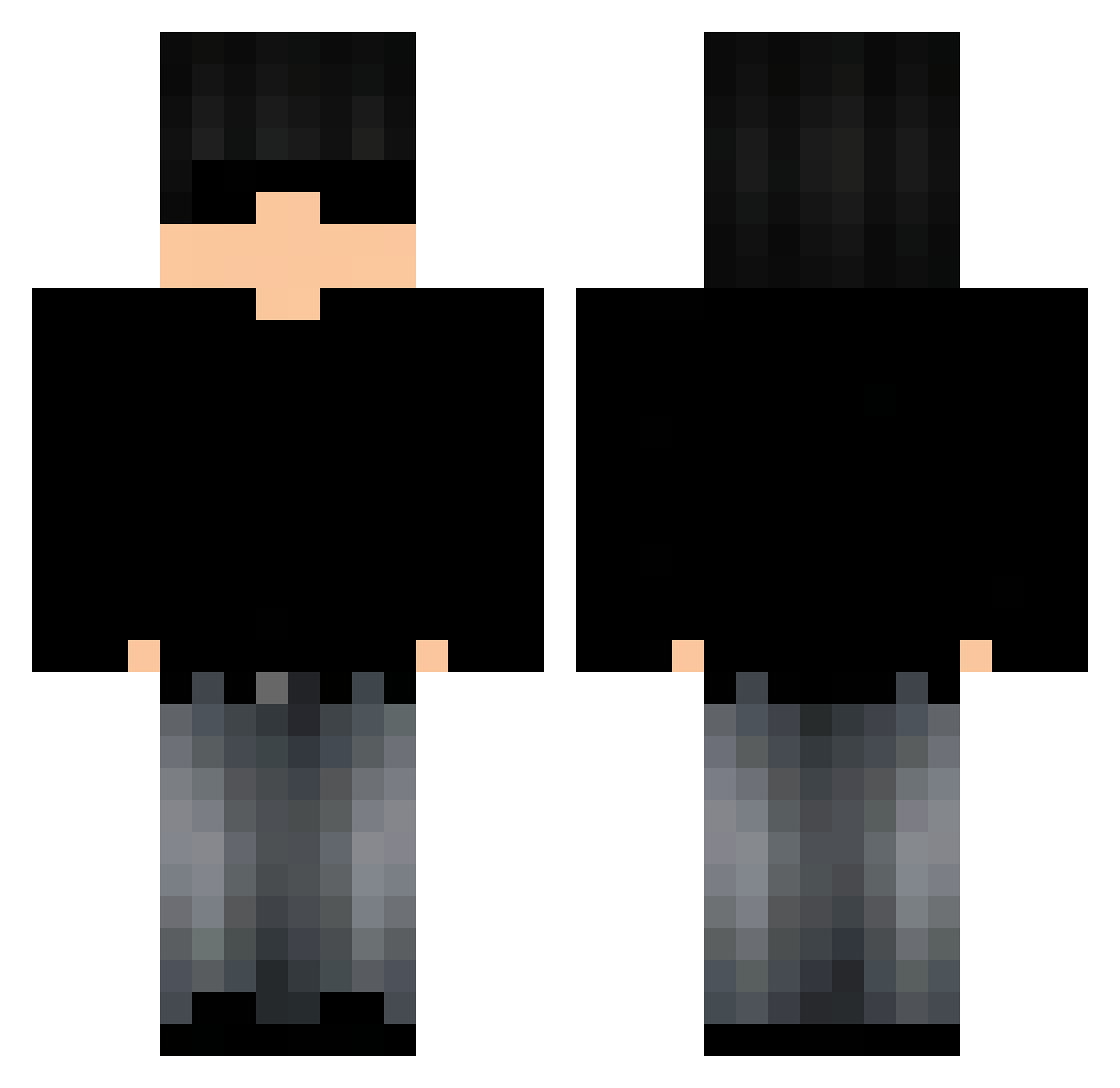 Gwyn Minecraft skin, front and back view