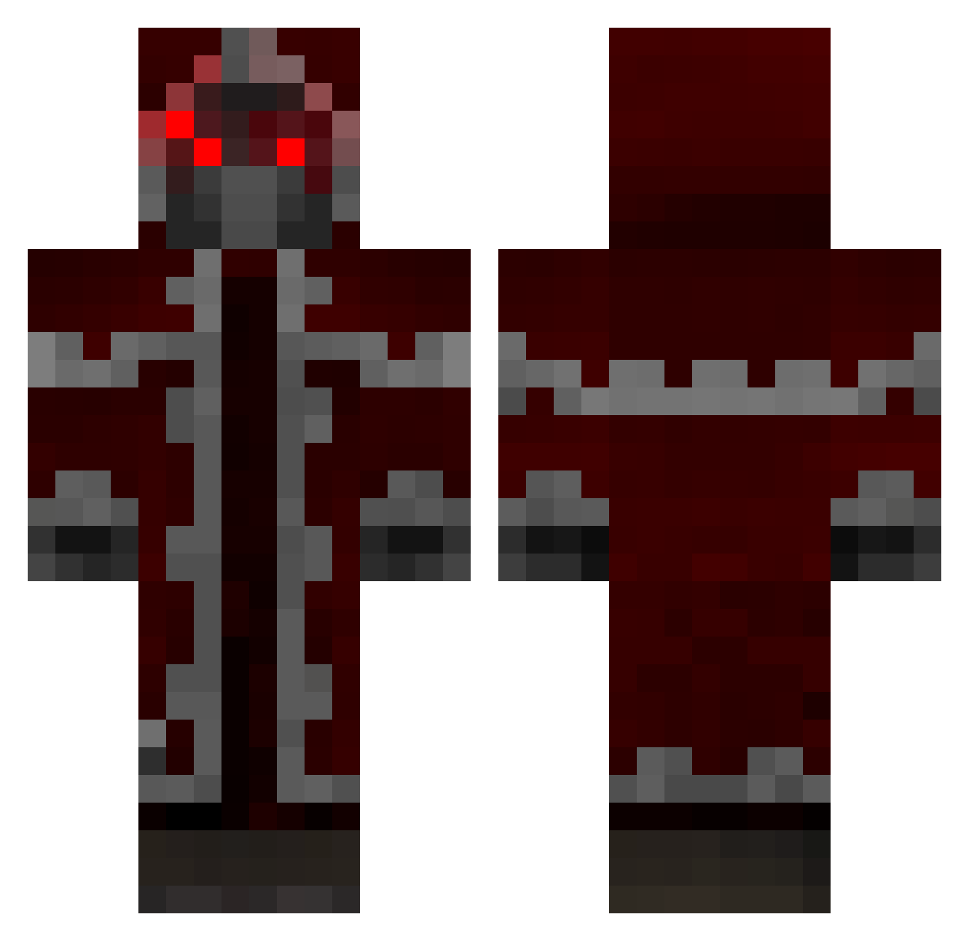 8024PM Minecraft skin, front and back view