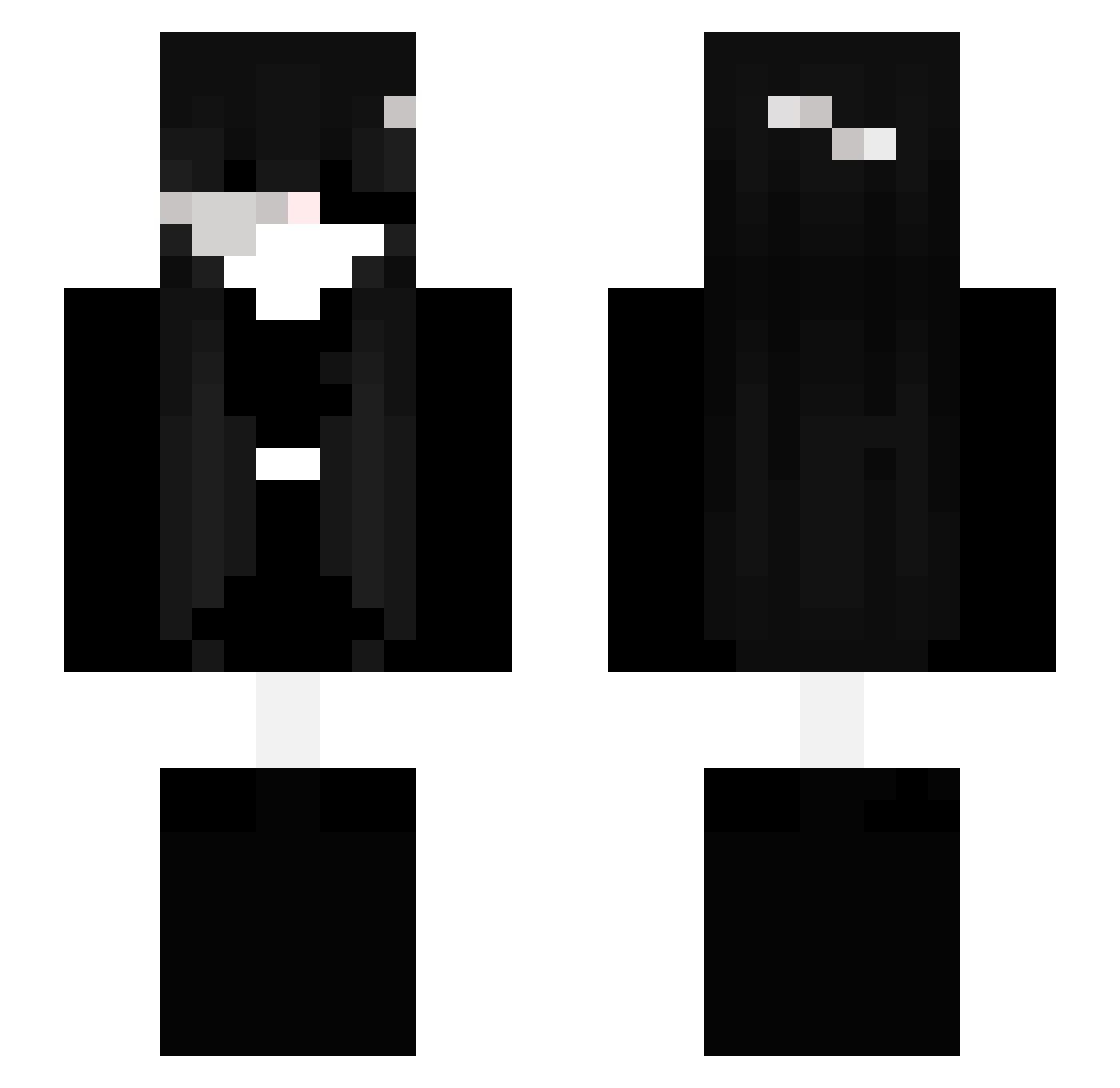xSmorry Minecraft skin, front and back view