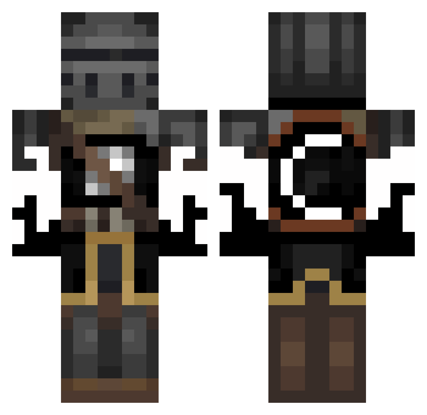 DanetteX22 Minecraft skin, front and back view