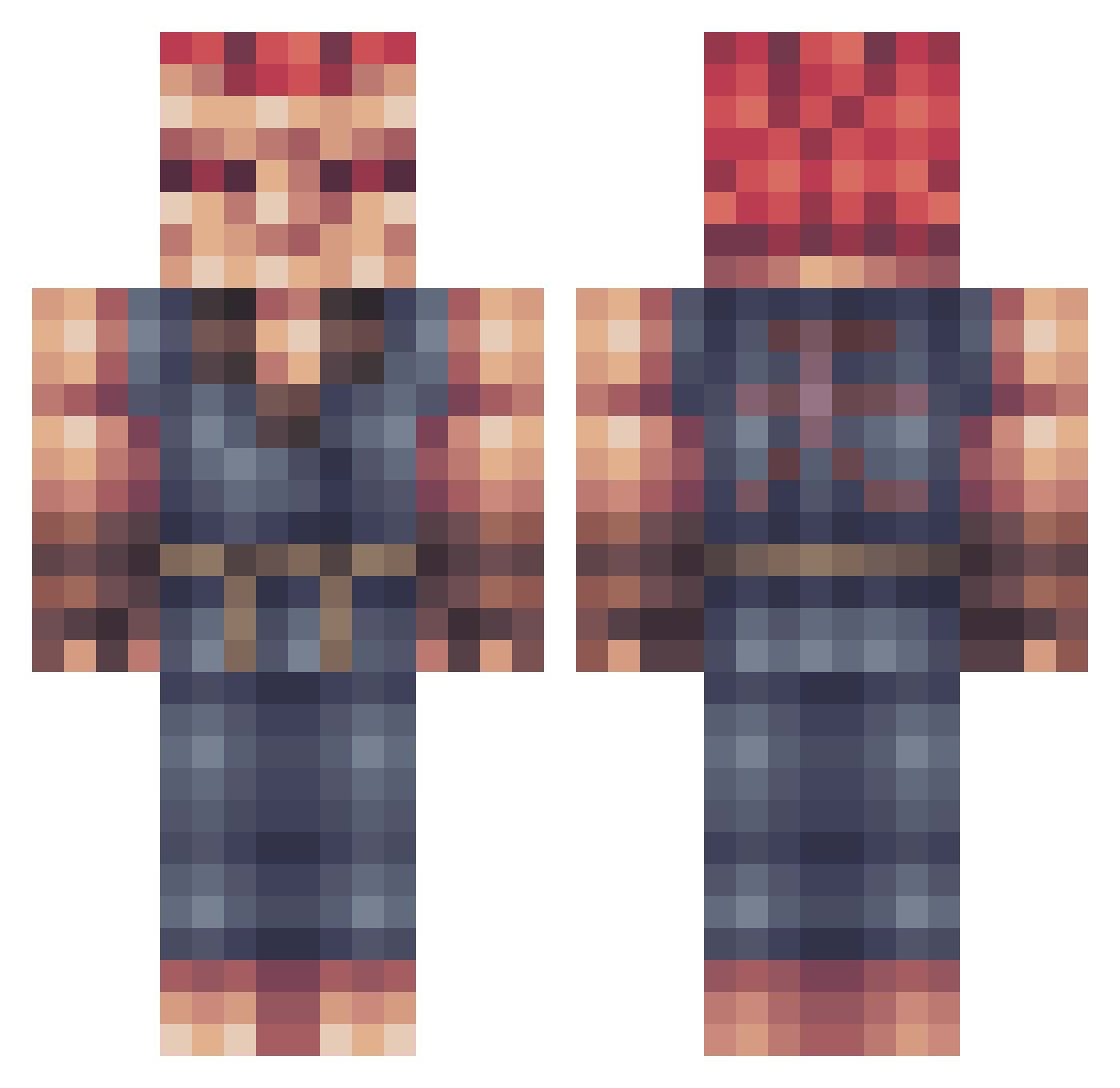 CPYOUUUU Minecraft skin, front and back view