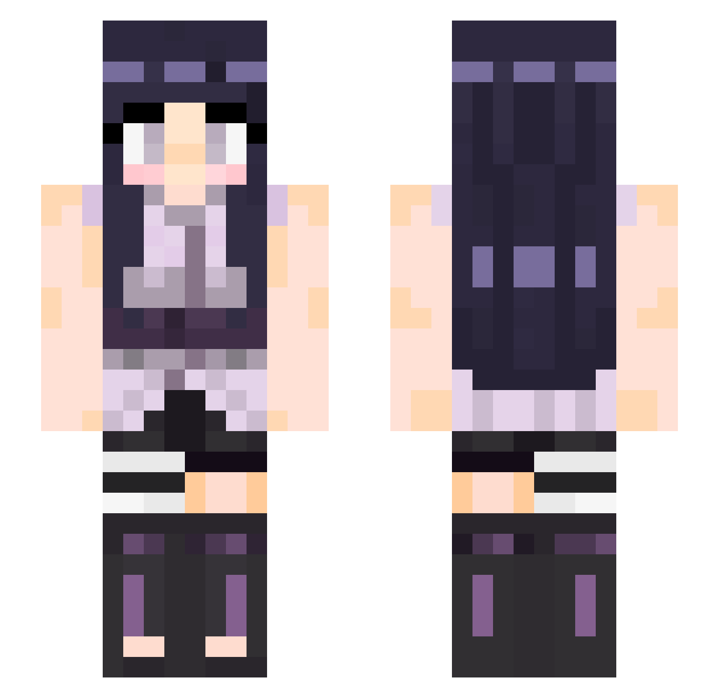 letsfreez Minecraft skin, front and back view