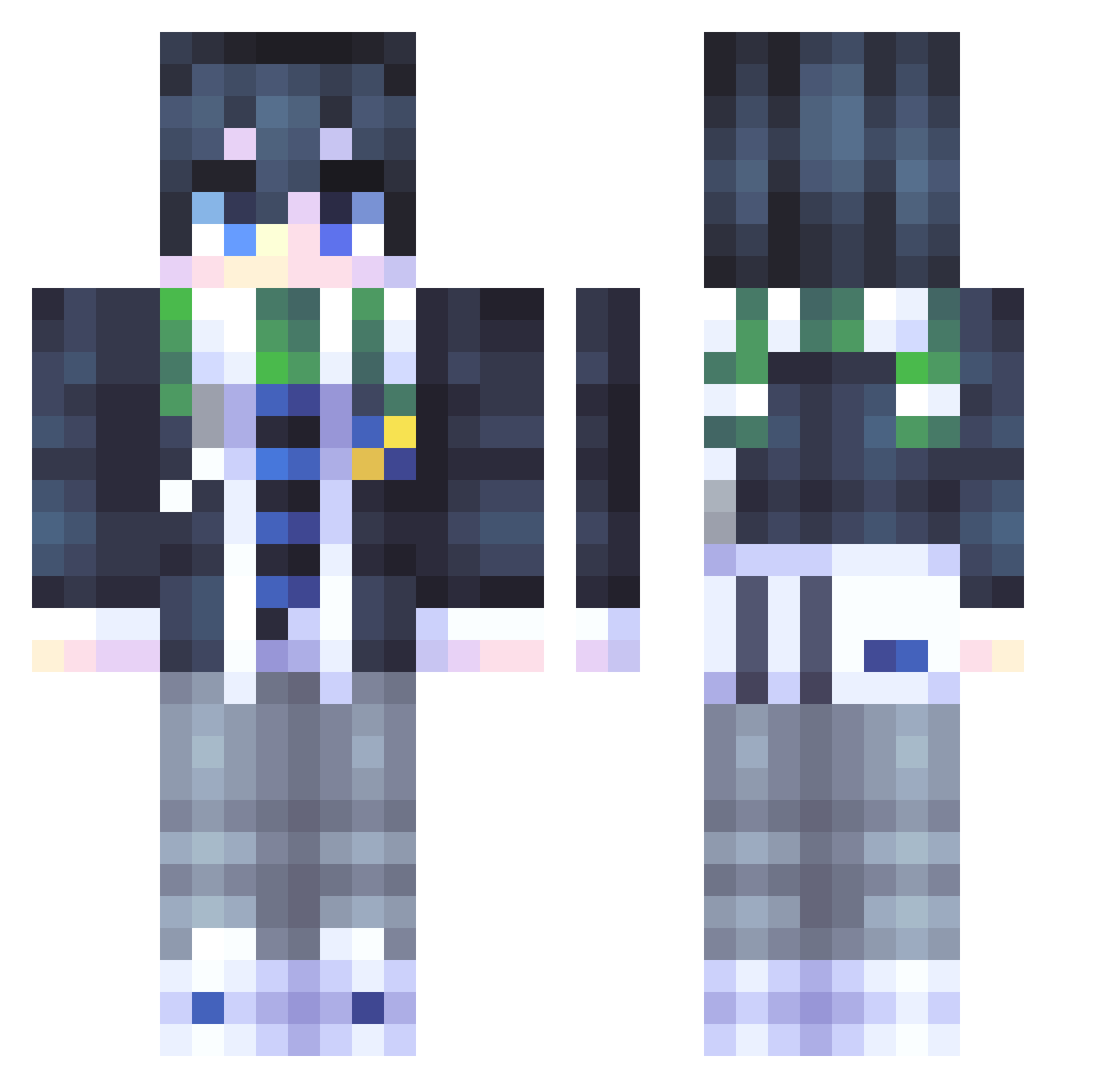 VeRoza0612 Minecraft skin, front and back view