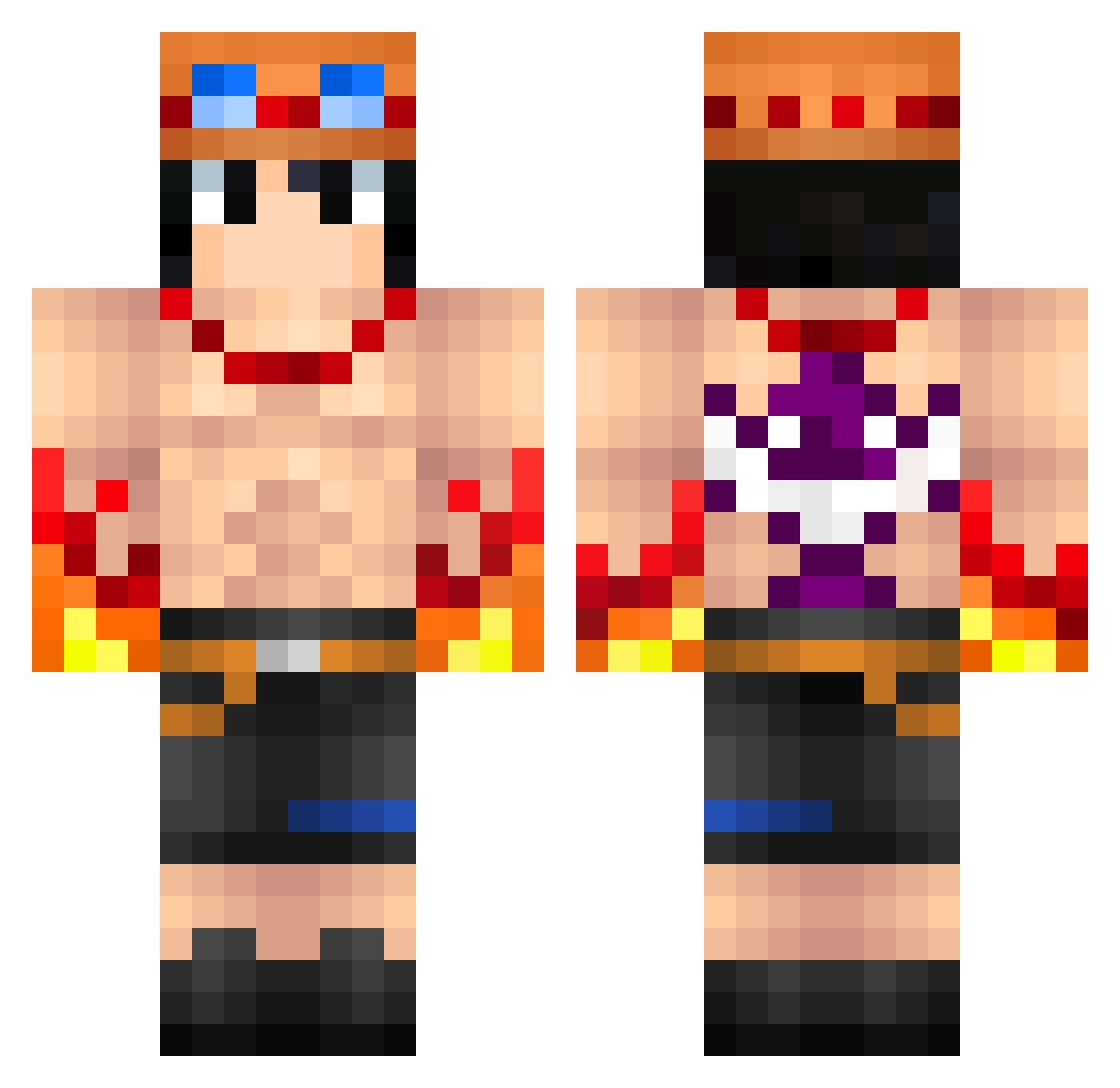 floflo111 Minecraft skin, front and back view