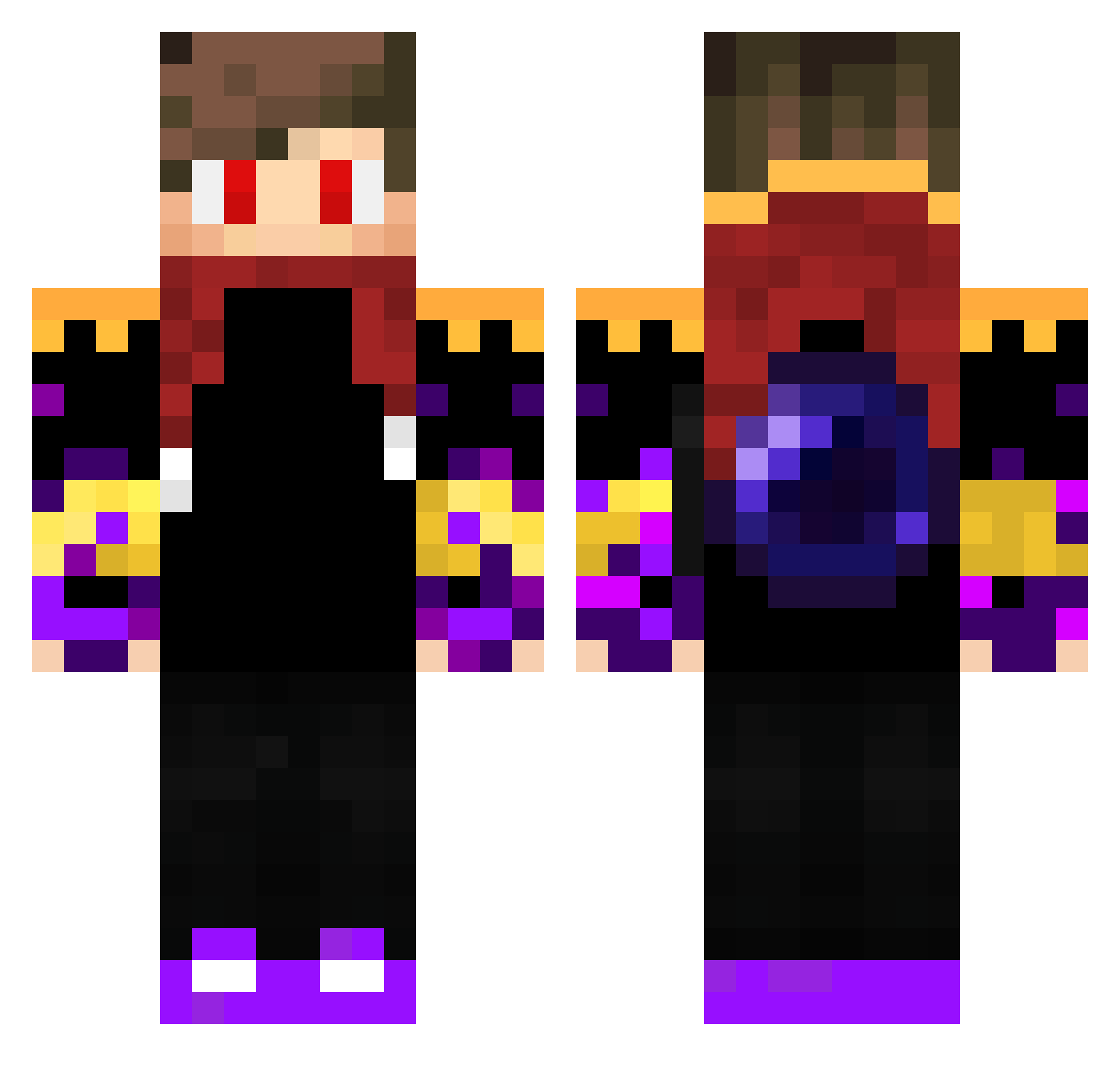 FewestBasket10 Minecraft skin, front and back view