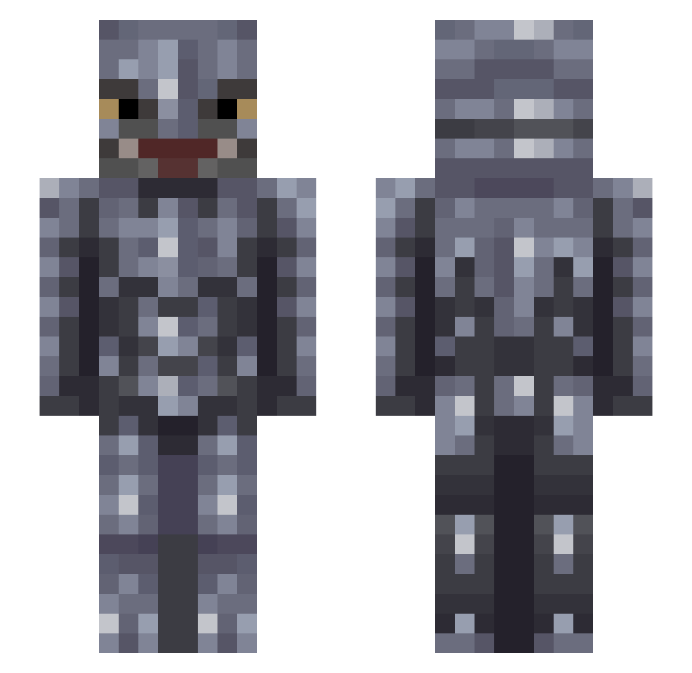 ArbiterThelVadam Minecraft skin, front and back view