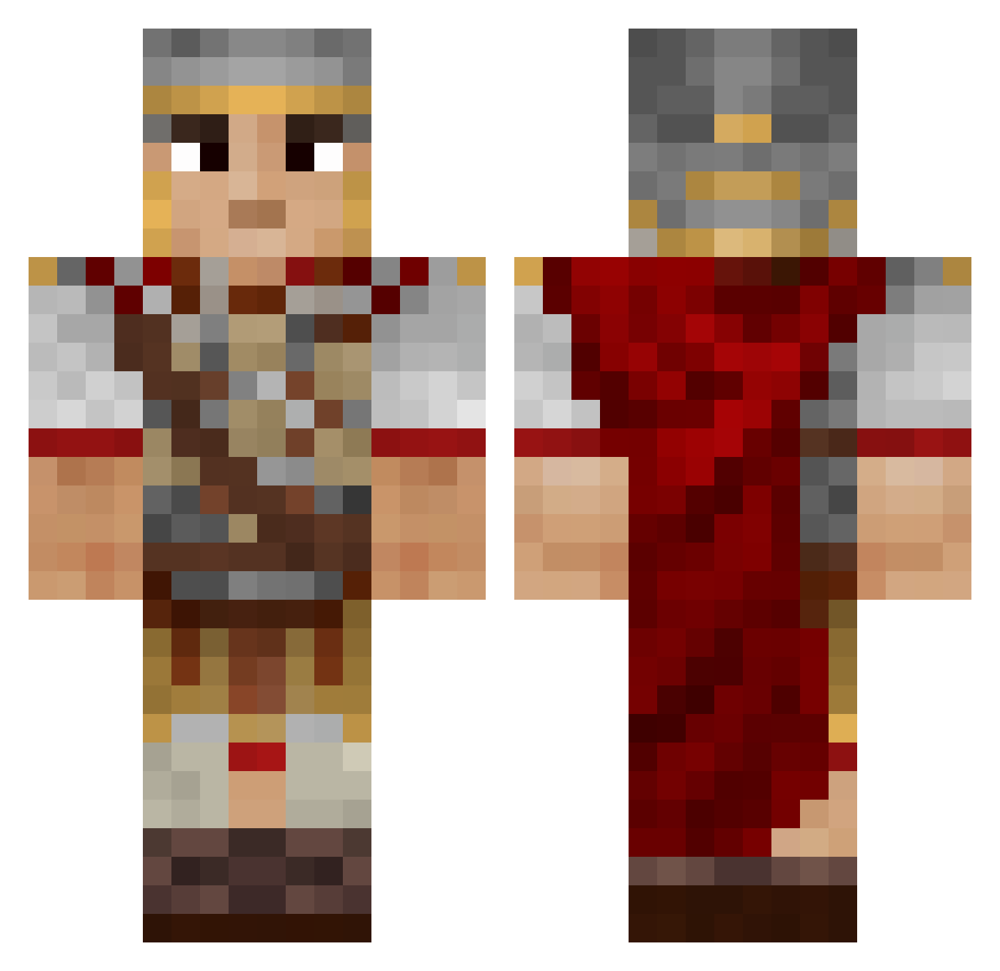 BretTheStuffMan Minecraft skin, front and back view