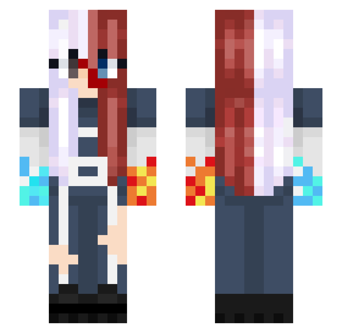 Talyah Minecraft skin, front and back view