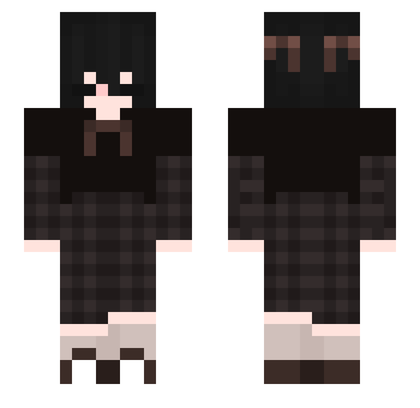 rosie_duhh Minecraft skin, front and back view