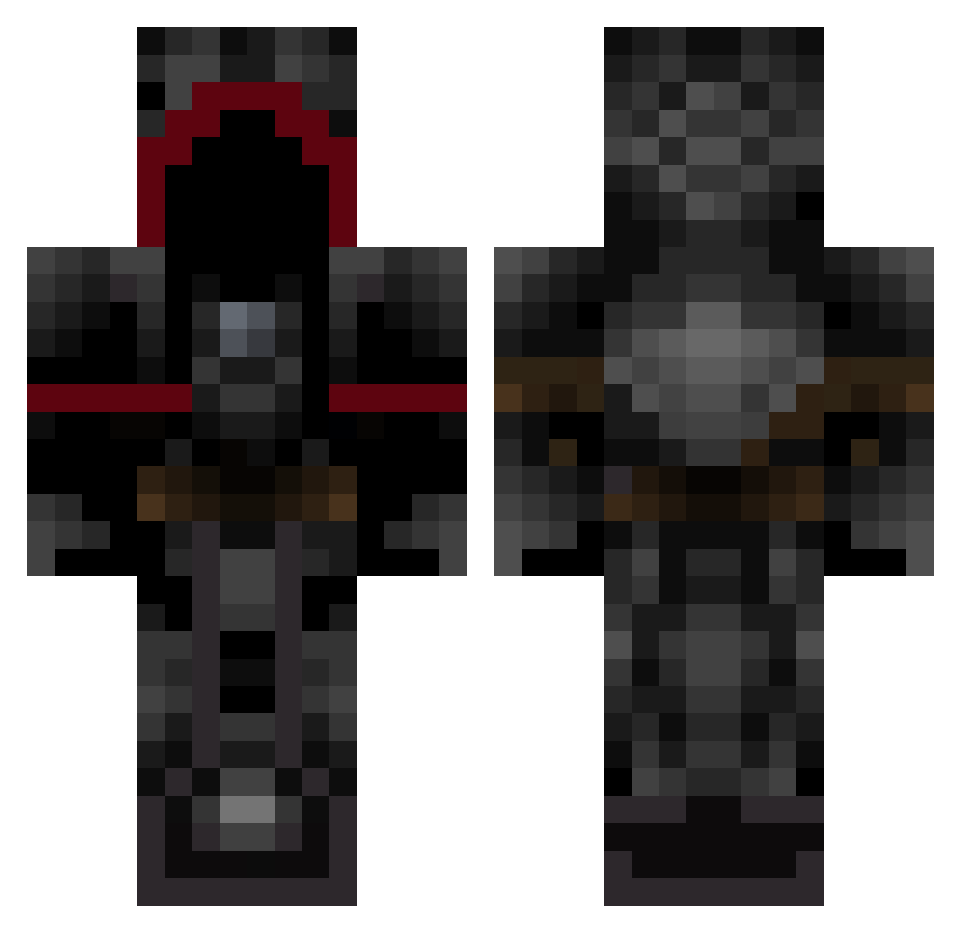 Dragonfire6000 Minecraft skin, front and back view