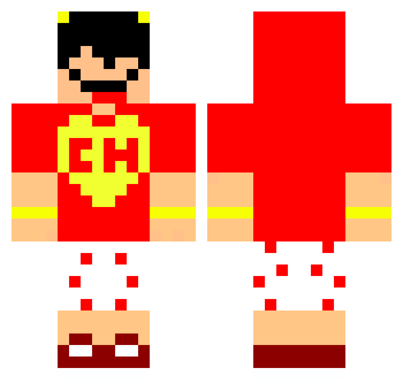 _gbn7 Minecraft skin, front and back view