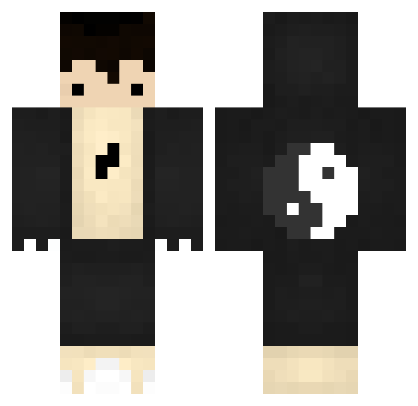 yakoumii Minecraft skin, front and back view