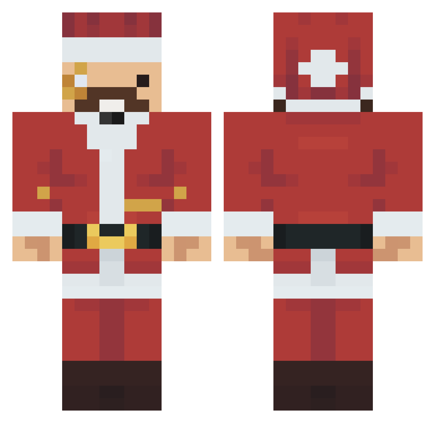 atachlife Minecraft skin, front and back view