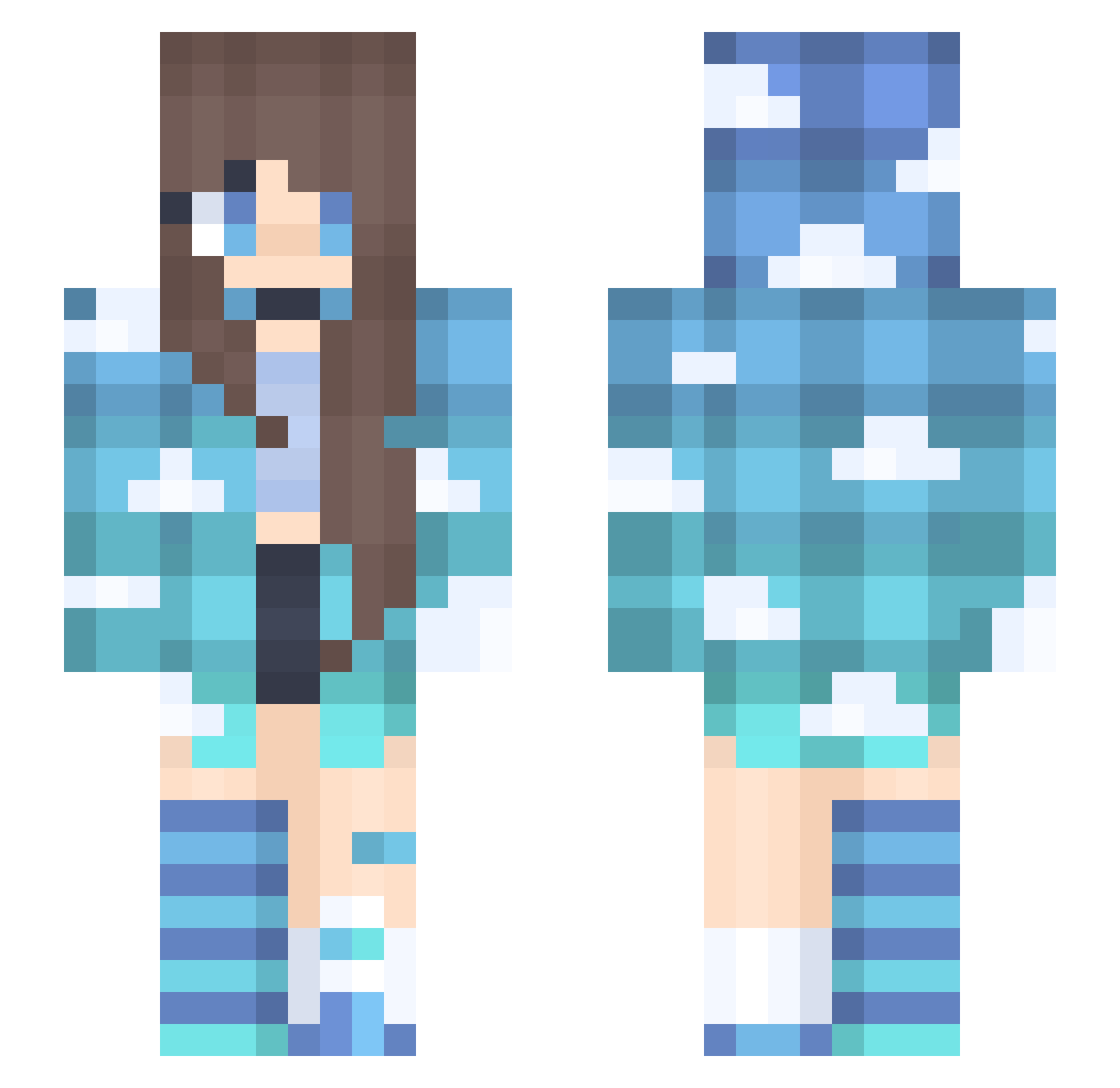 Roasbeef Minecraft skin, front and back view