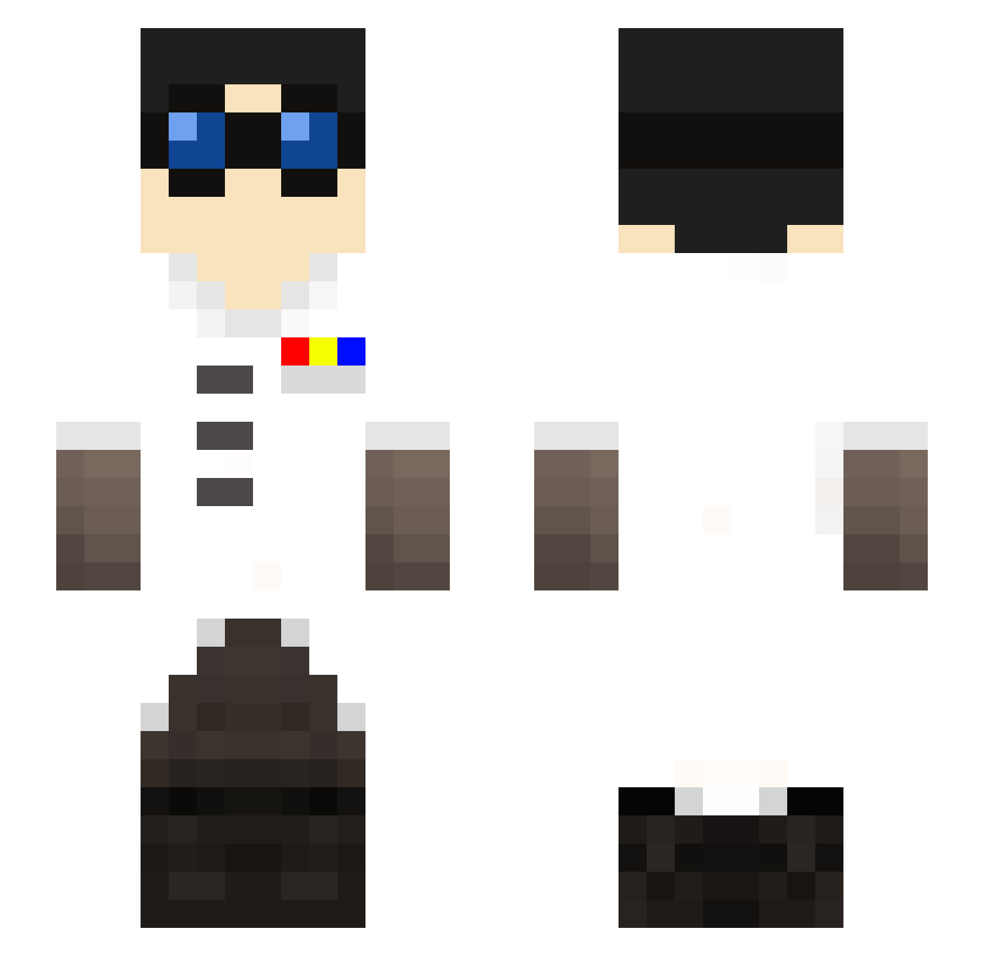 Salbs Minecraft skin, front and back view