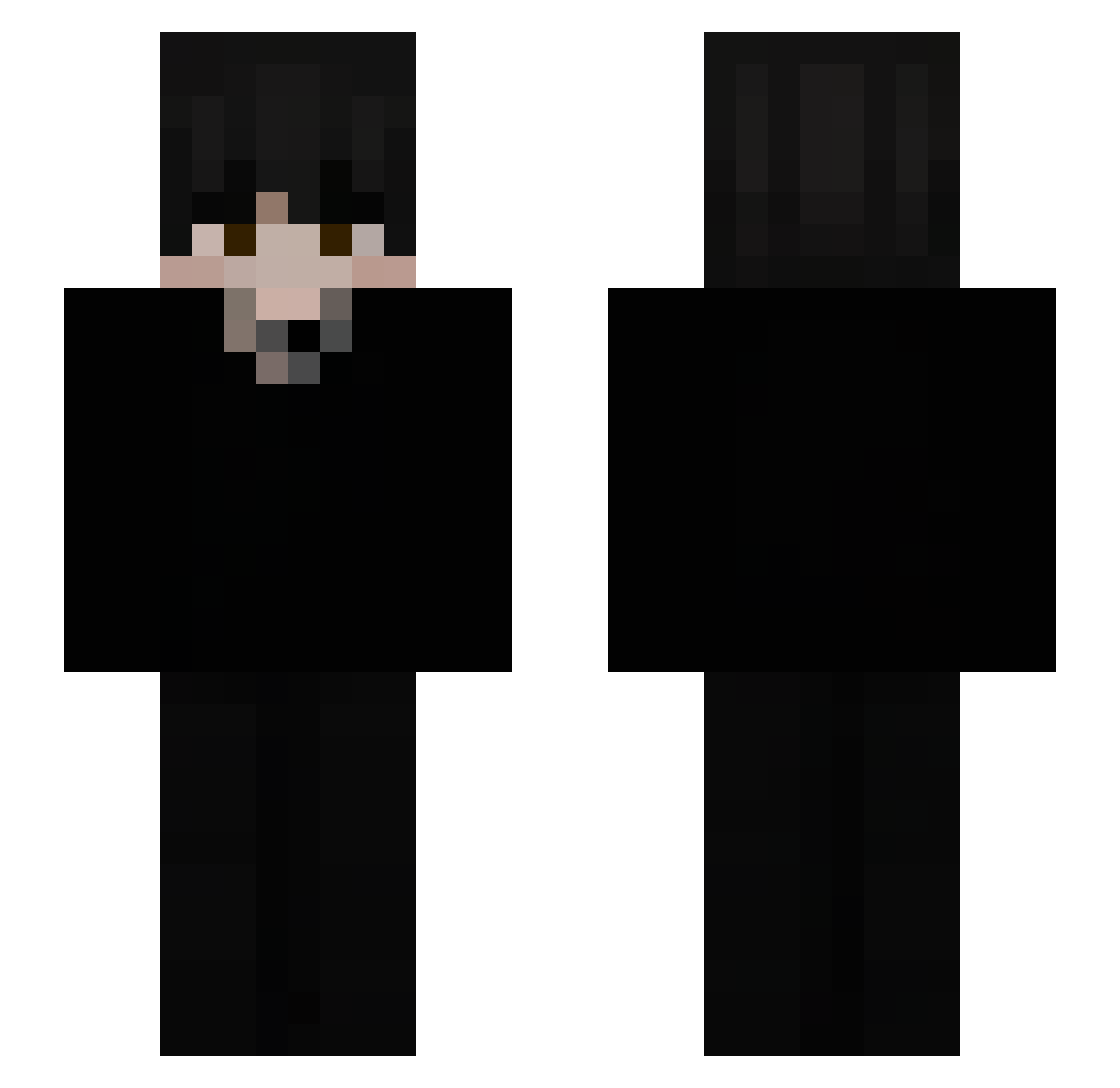 zbx3 Minecraft skin, front and back view