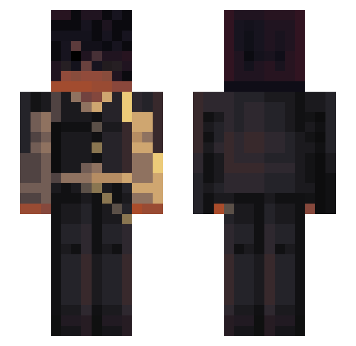 sicklykisses Minecraft skin, front and back view
