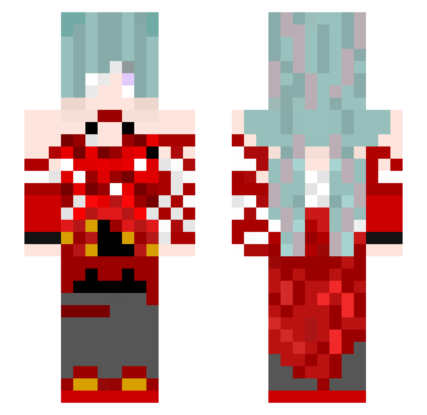 hawk_lw017 Minecraft skin, front and back view