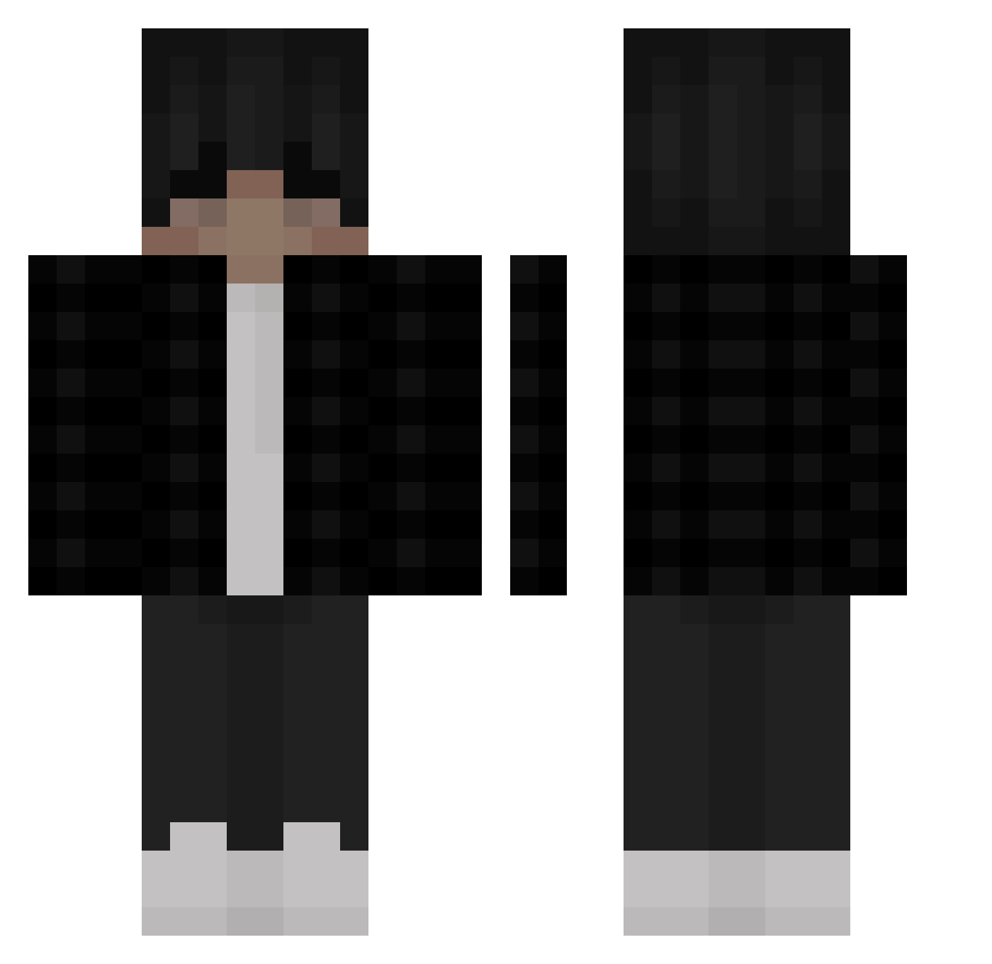RoscheKorn Minecraft skin, front and back view