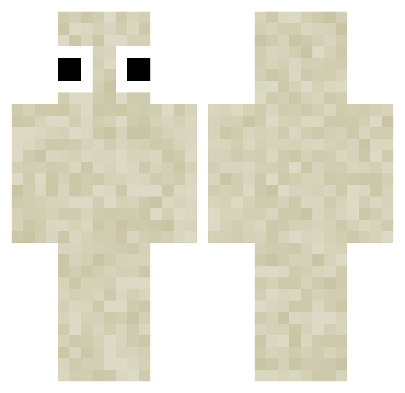 Tamed_wolf Minecraft skin, front and back view
