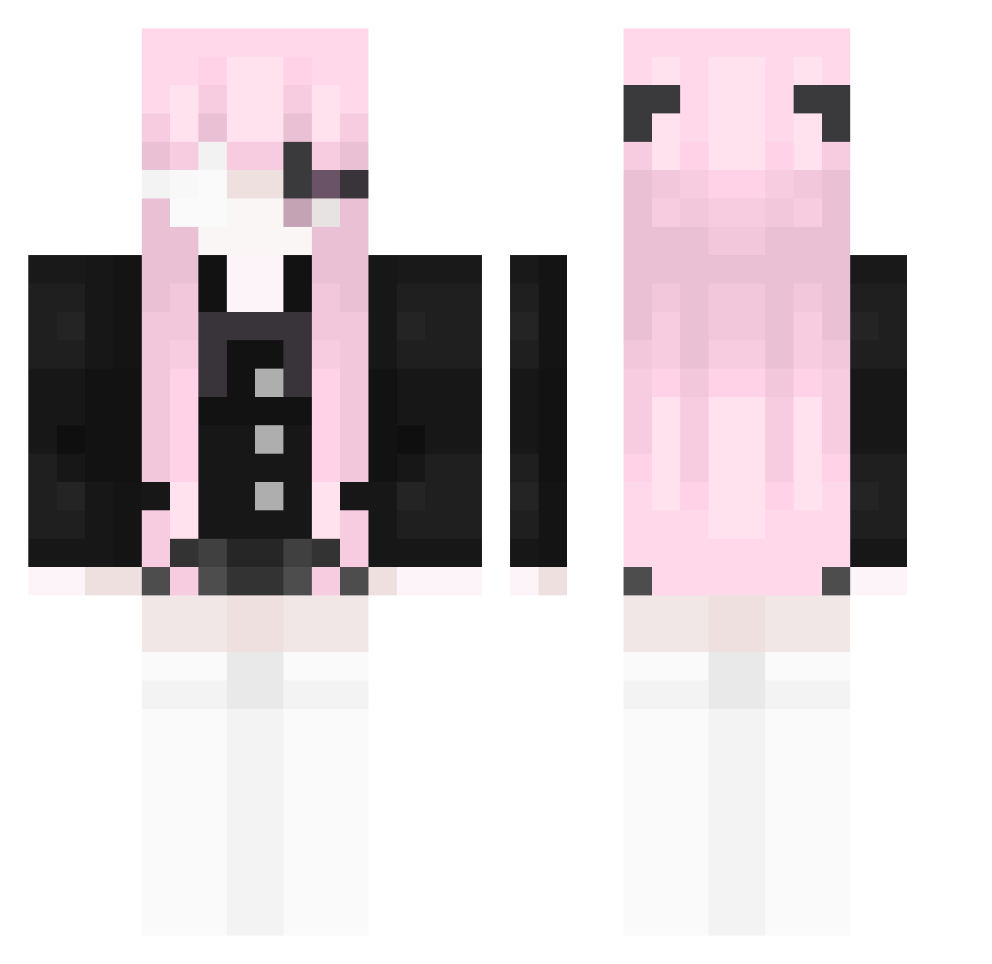 jayzei Minecraft skin, front and back view