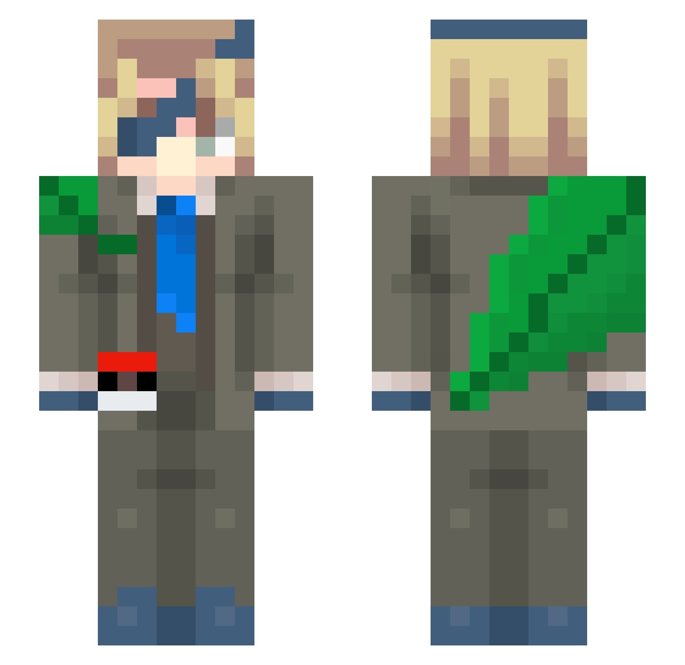 manumero237 Minecraft skin, front and back view