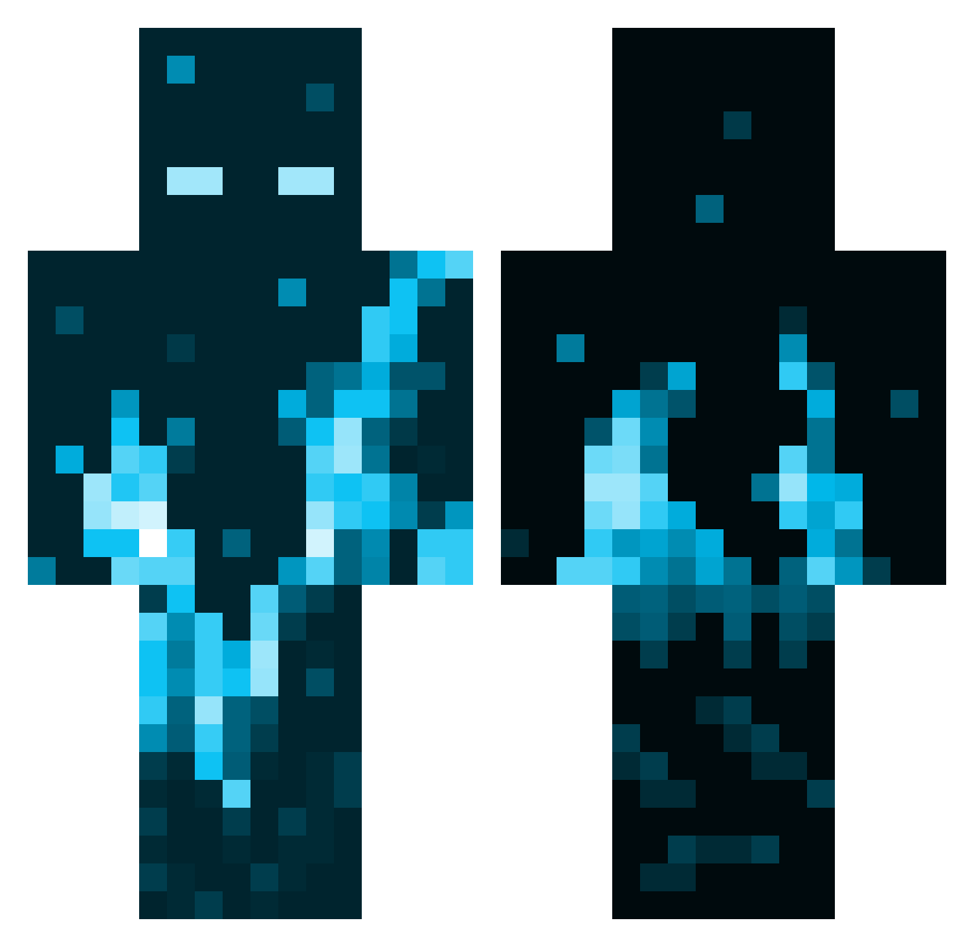 Madness4ever Minecraft skin, front and back view
