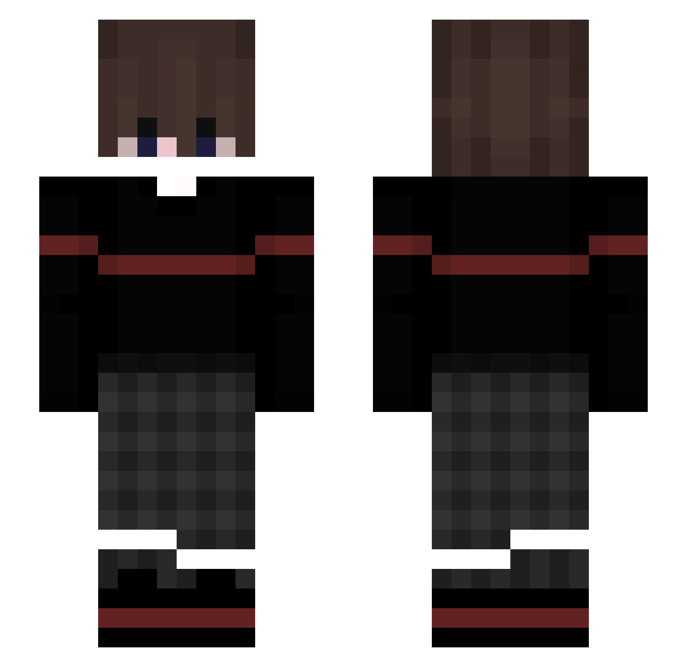 Rectozer3 Minecraft skin, front and back view