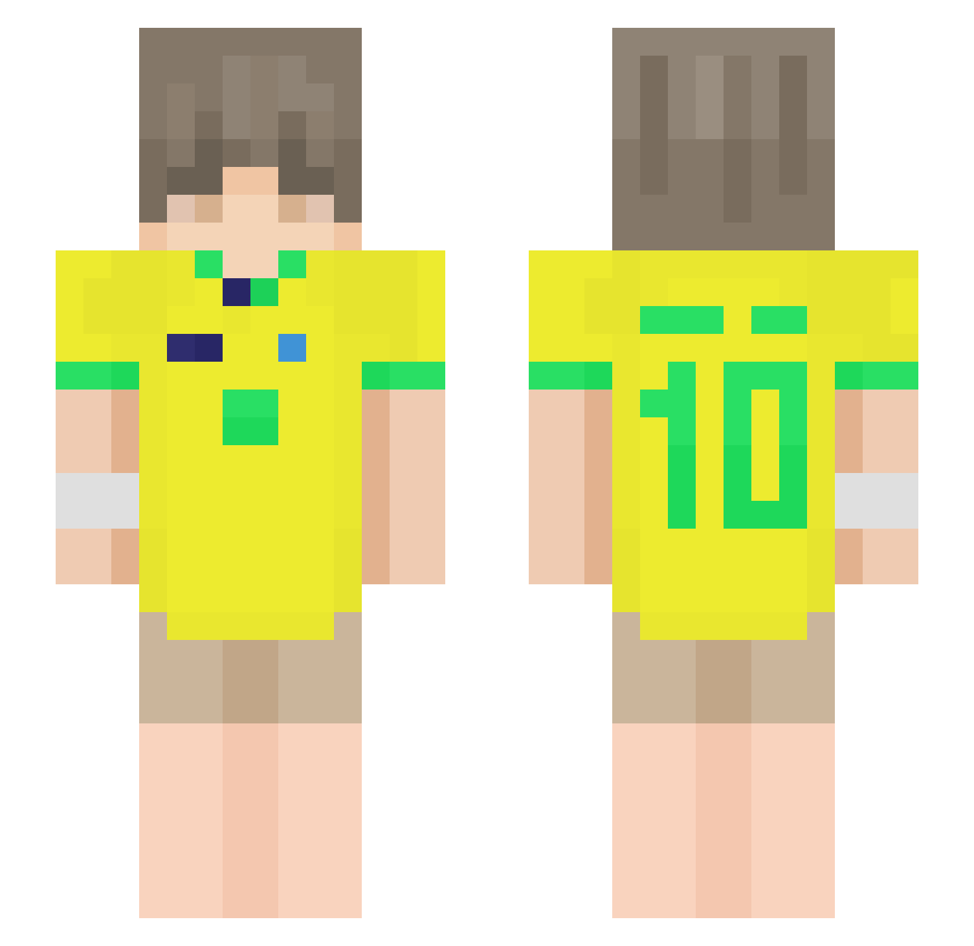 SummerRainy Minecraft skin, front and back view