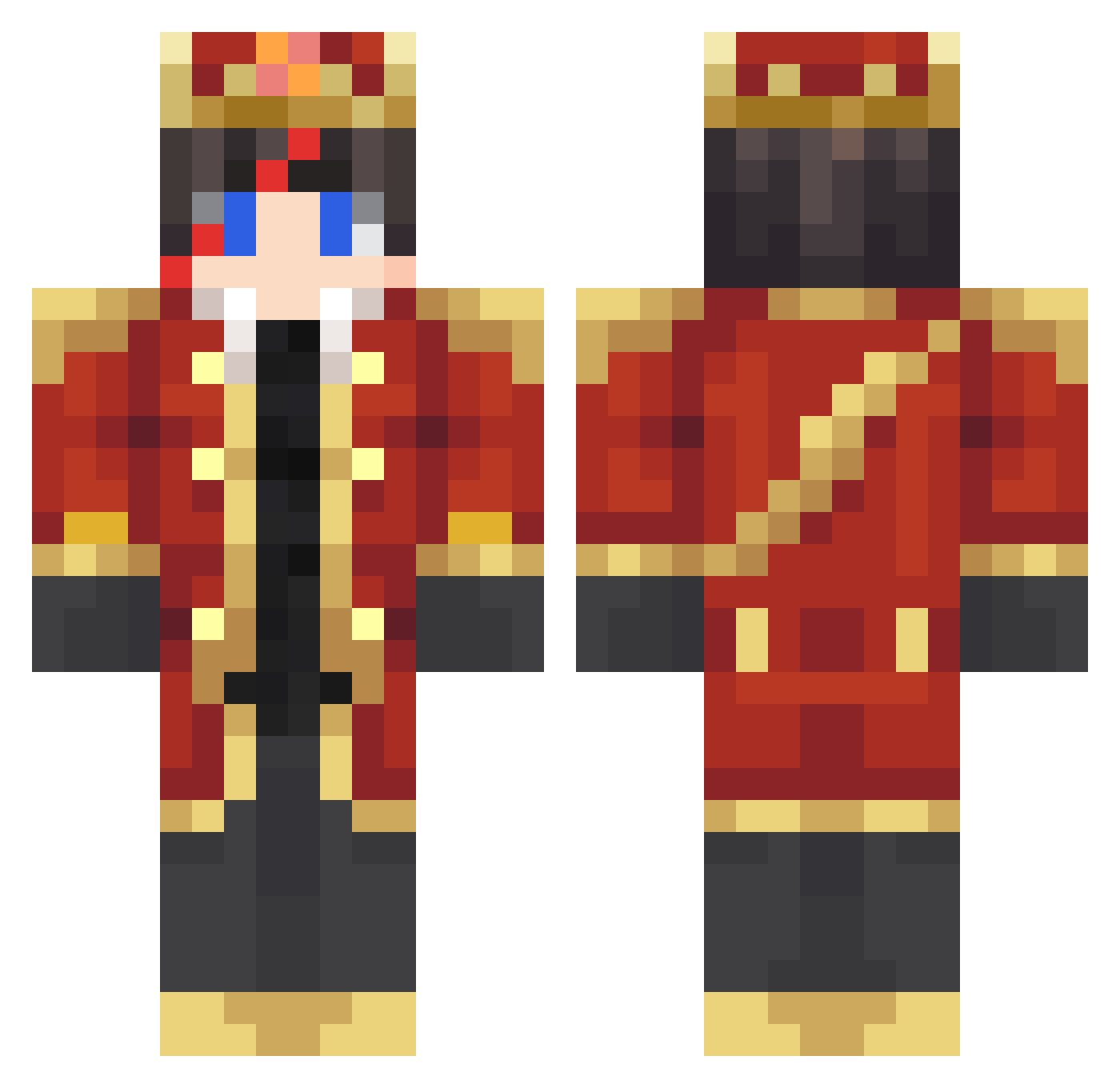 SIMON_1232 Minecraft skin, front and back view