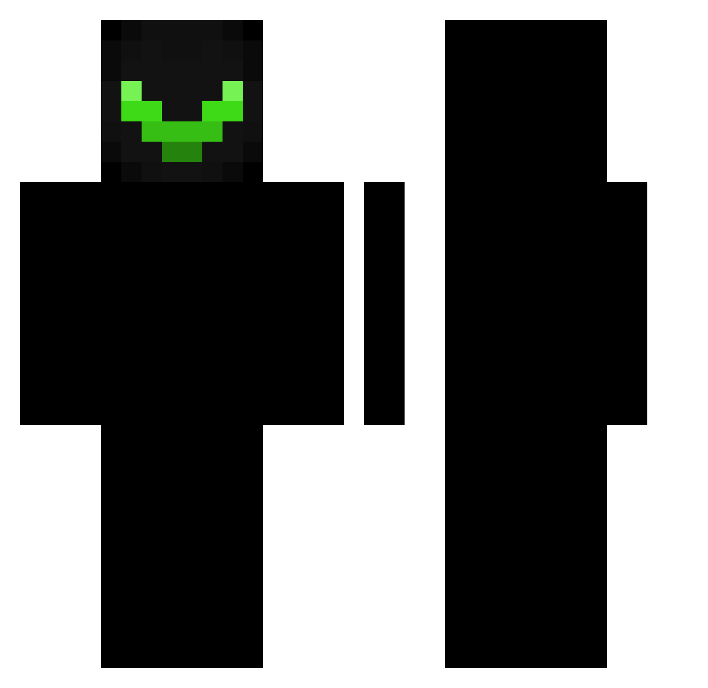 Varkyros Minecraft skin, front and back view