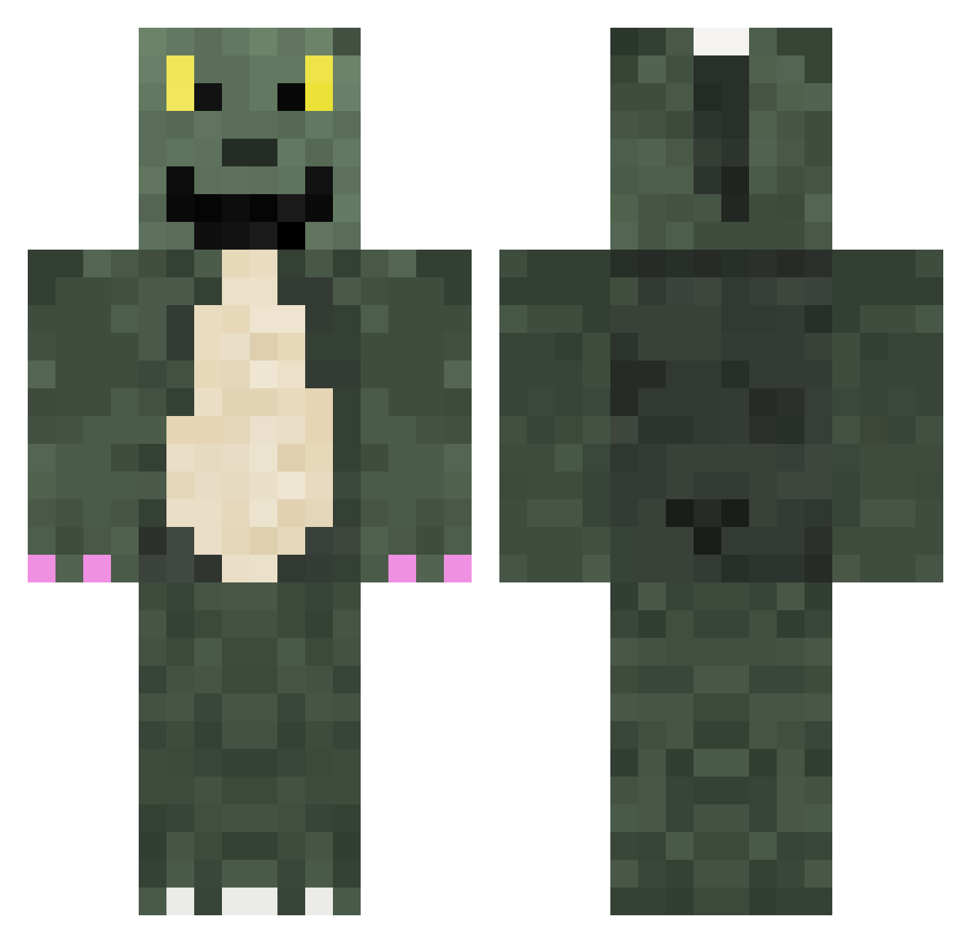 TTVevanf_gaming Minecraft skin, front and back view