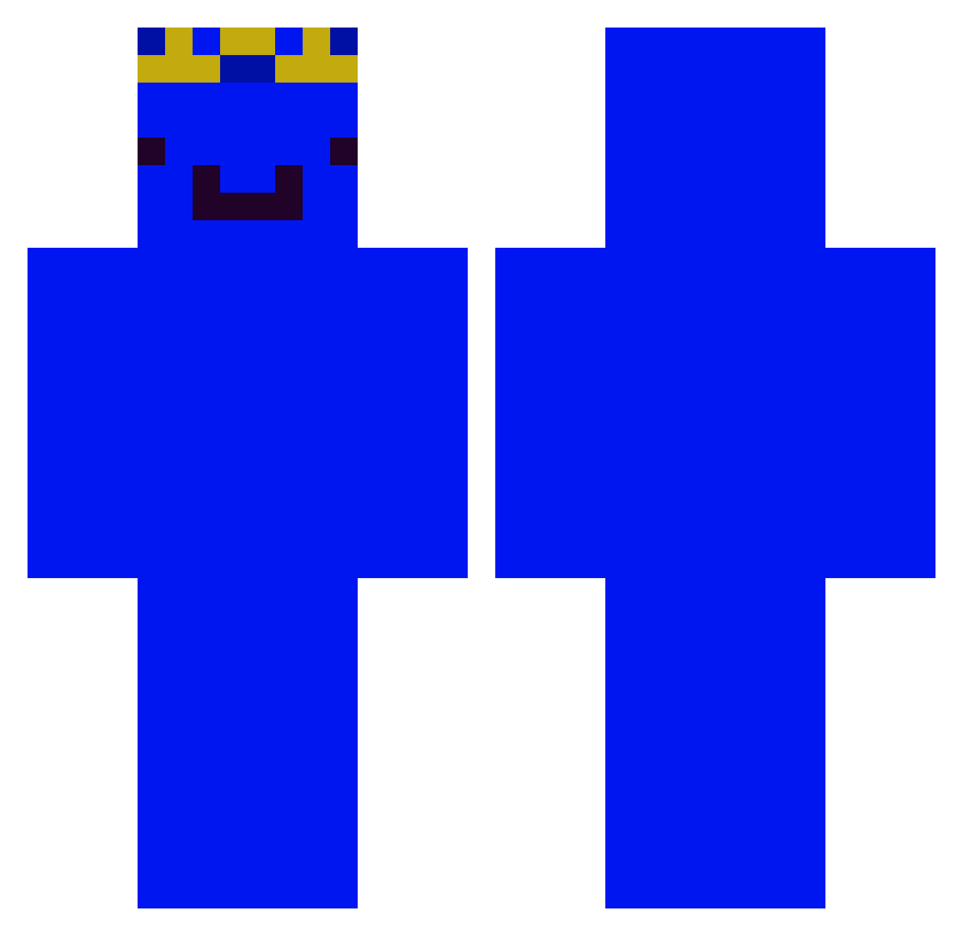 Wemmboo123 Minecraft skin, front and back view