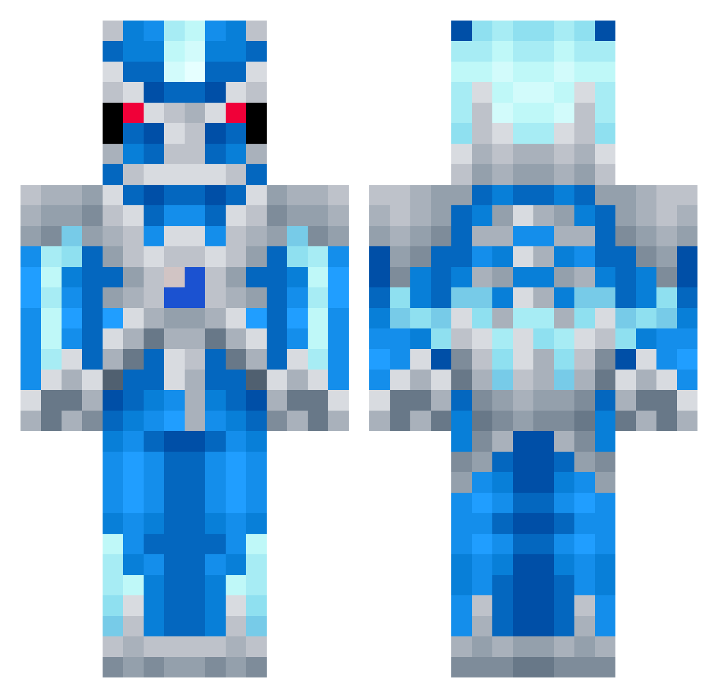 Roroca13 Minecraft skin, front and back view