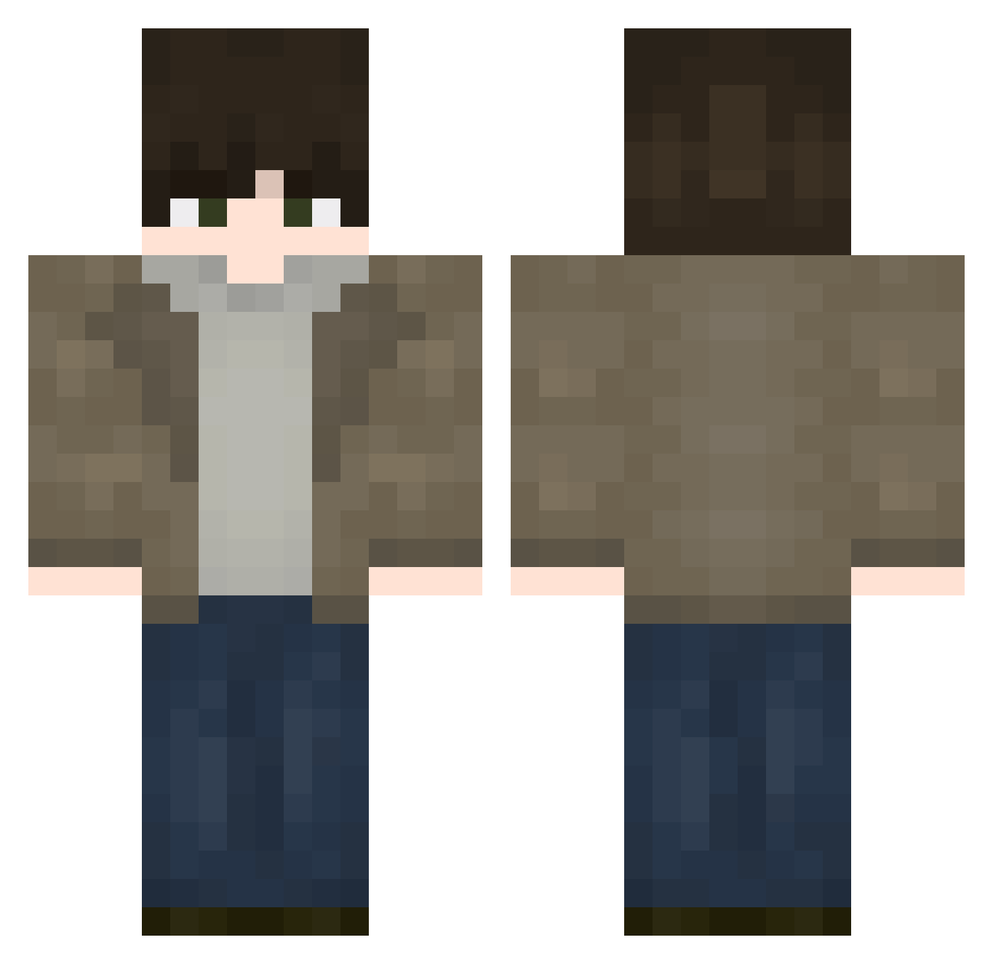 quackst3rs Minecraft skin, front and back view