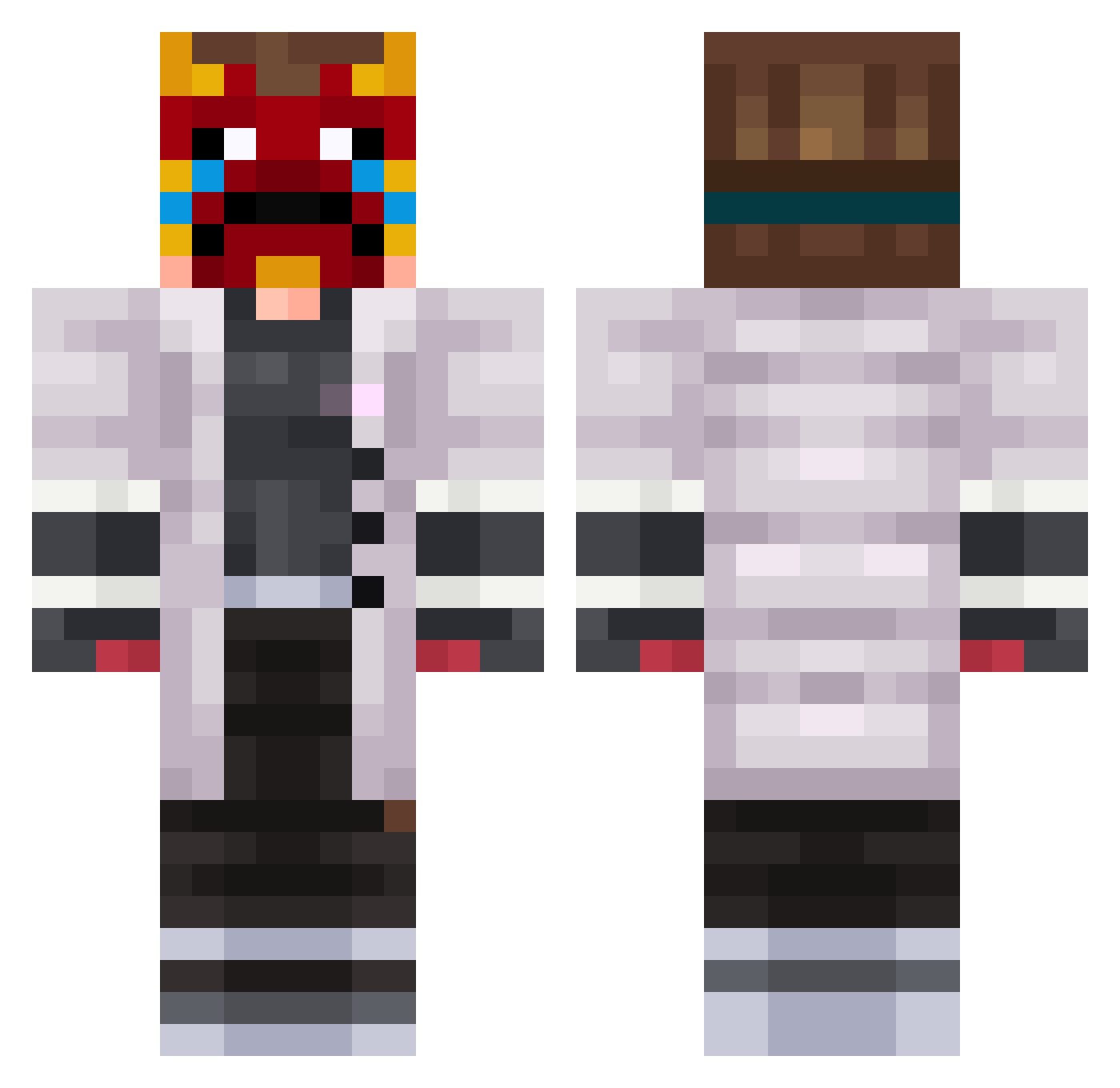 M3OOW0406 Minecraft skin, front and back view