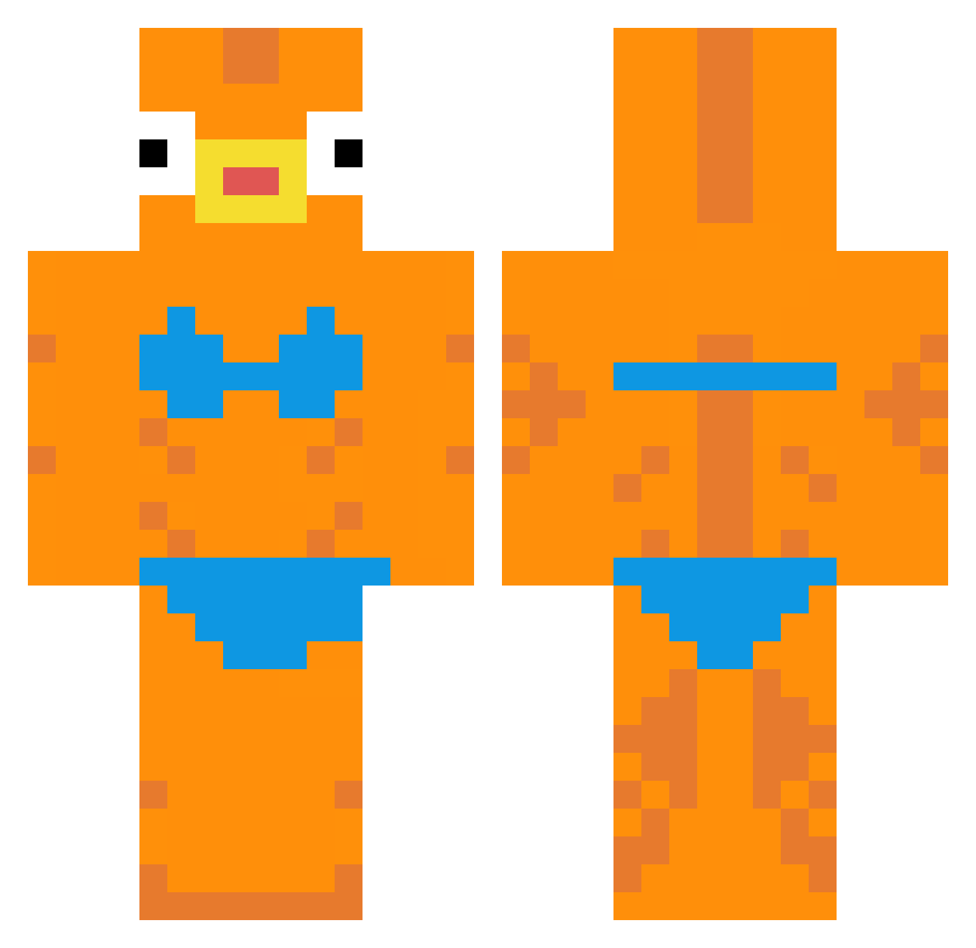ProPlayer_Sam Minecraft skin, front and back view