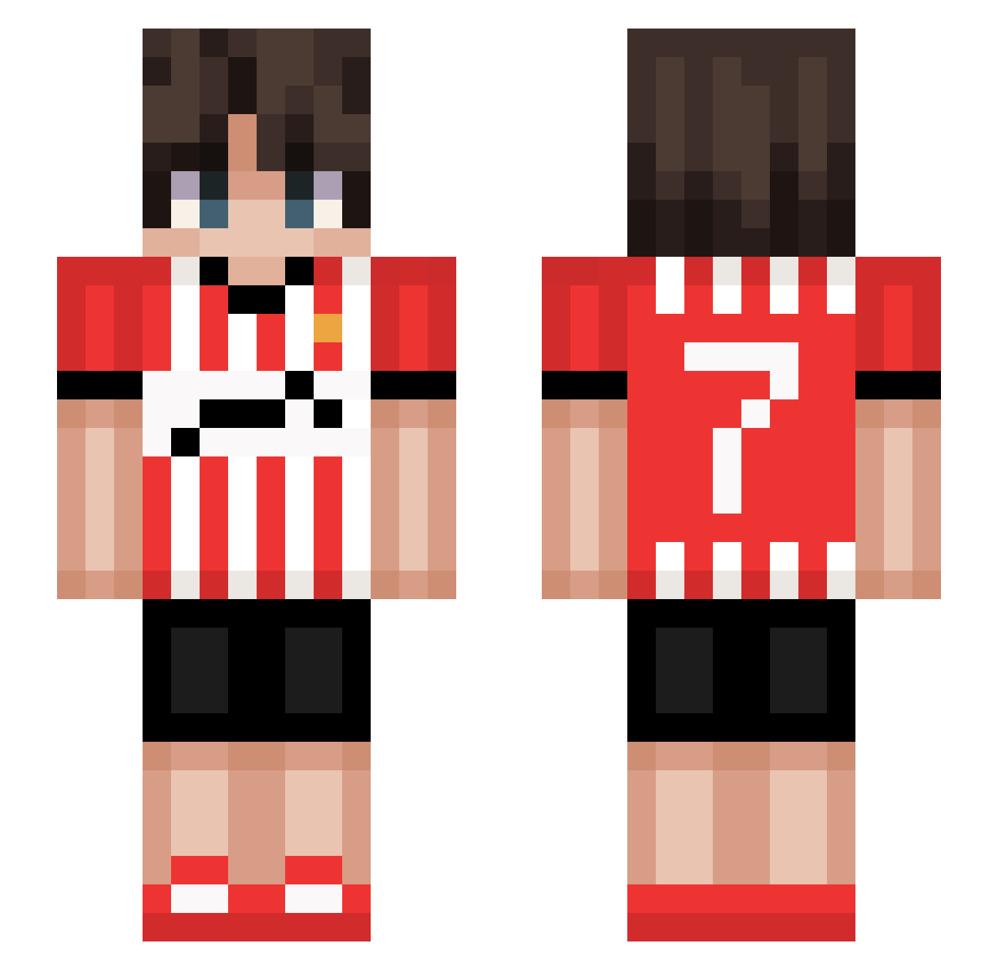geffexal Minecraft skin, front and back view