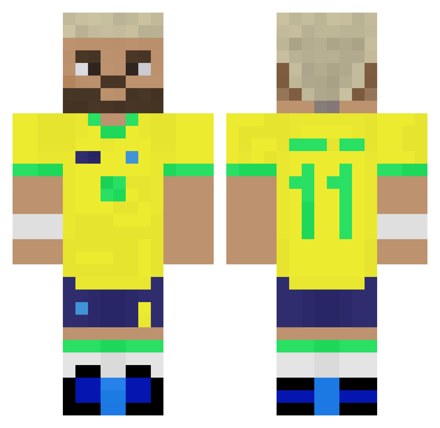 FogeMclovin Minecraft skin, front and back view