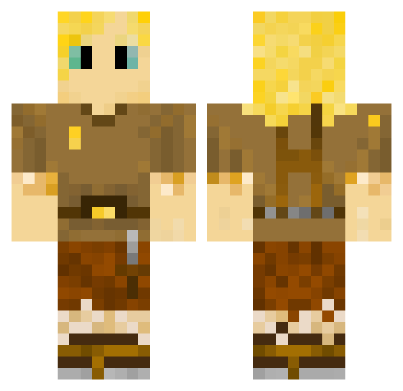 hotfire99 Minecraft skin, front and back view