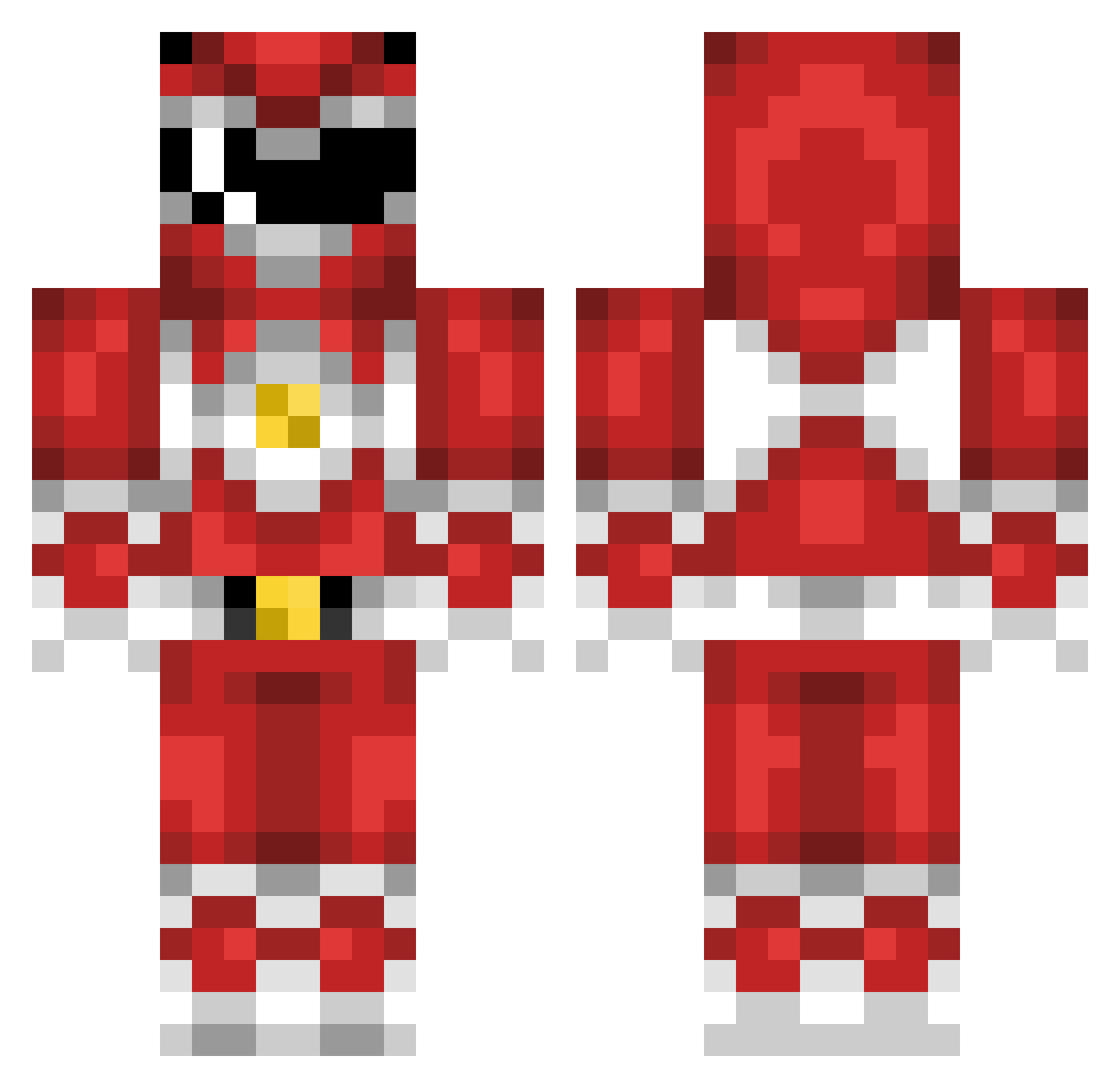 Drummer0121 Minecraft skin, front and back view